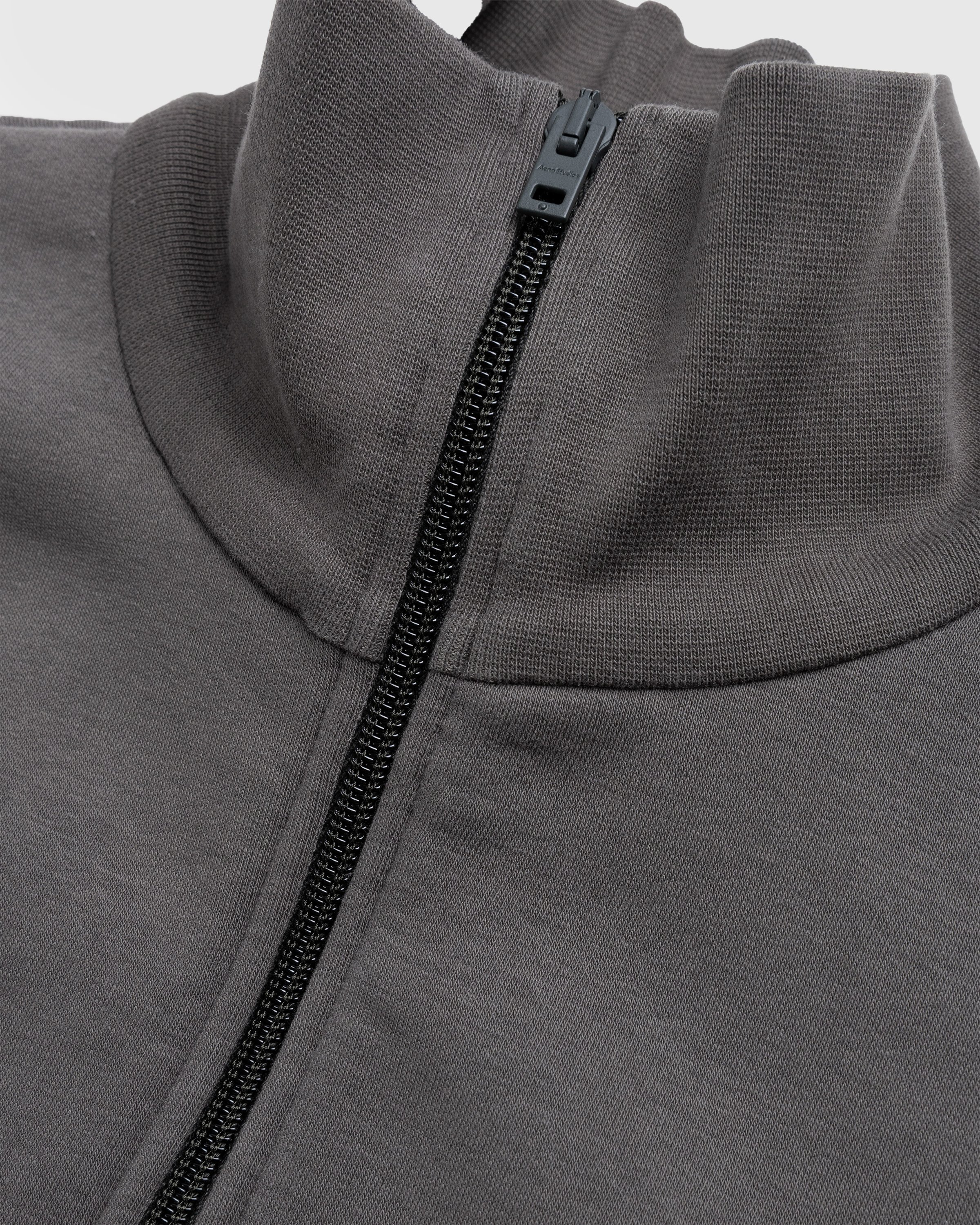 Acne Studios - Zippered Sweater Mud Grey - Clothing - Grey - Image 5