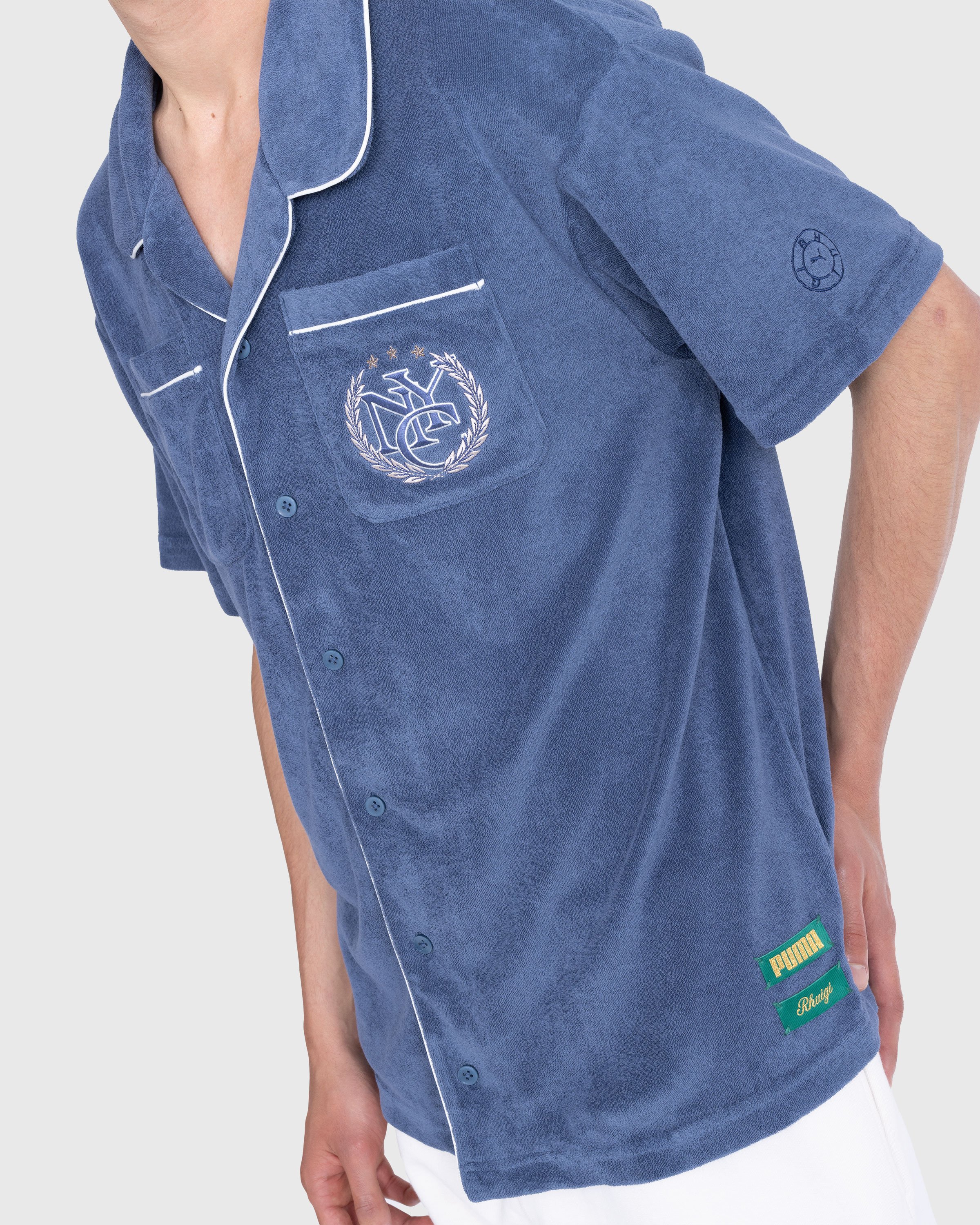 Puma - Rhuigi Short-Sleeve Button-Down Shirt Inky Blue - Clothing - Blue - Image 4