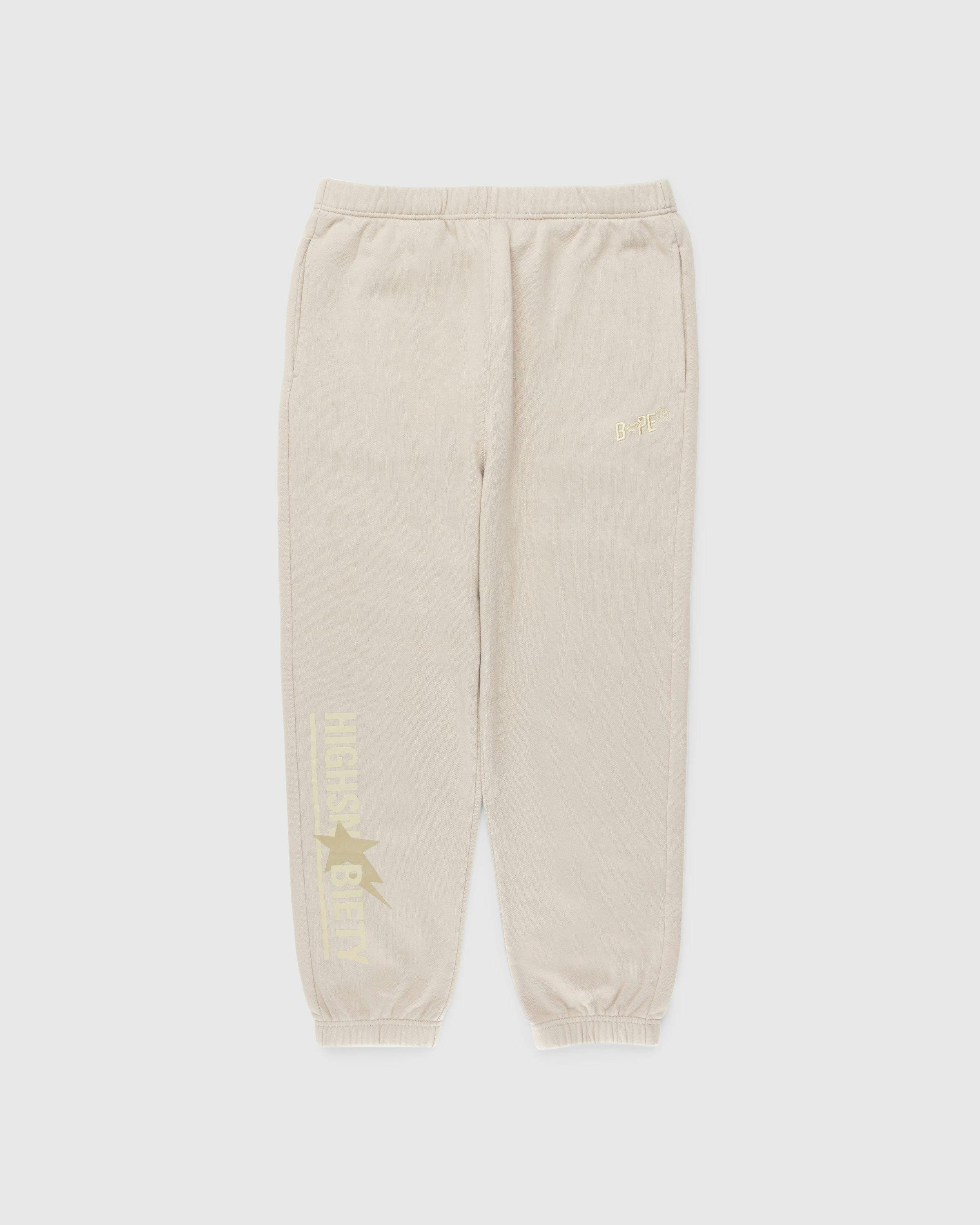 BAPE x Highsnobiety - Heavy Washed Sweat Pants Beige - Clothing - Beige - Image 1