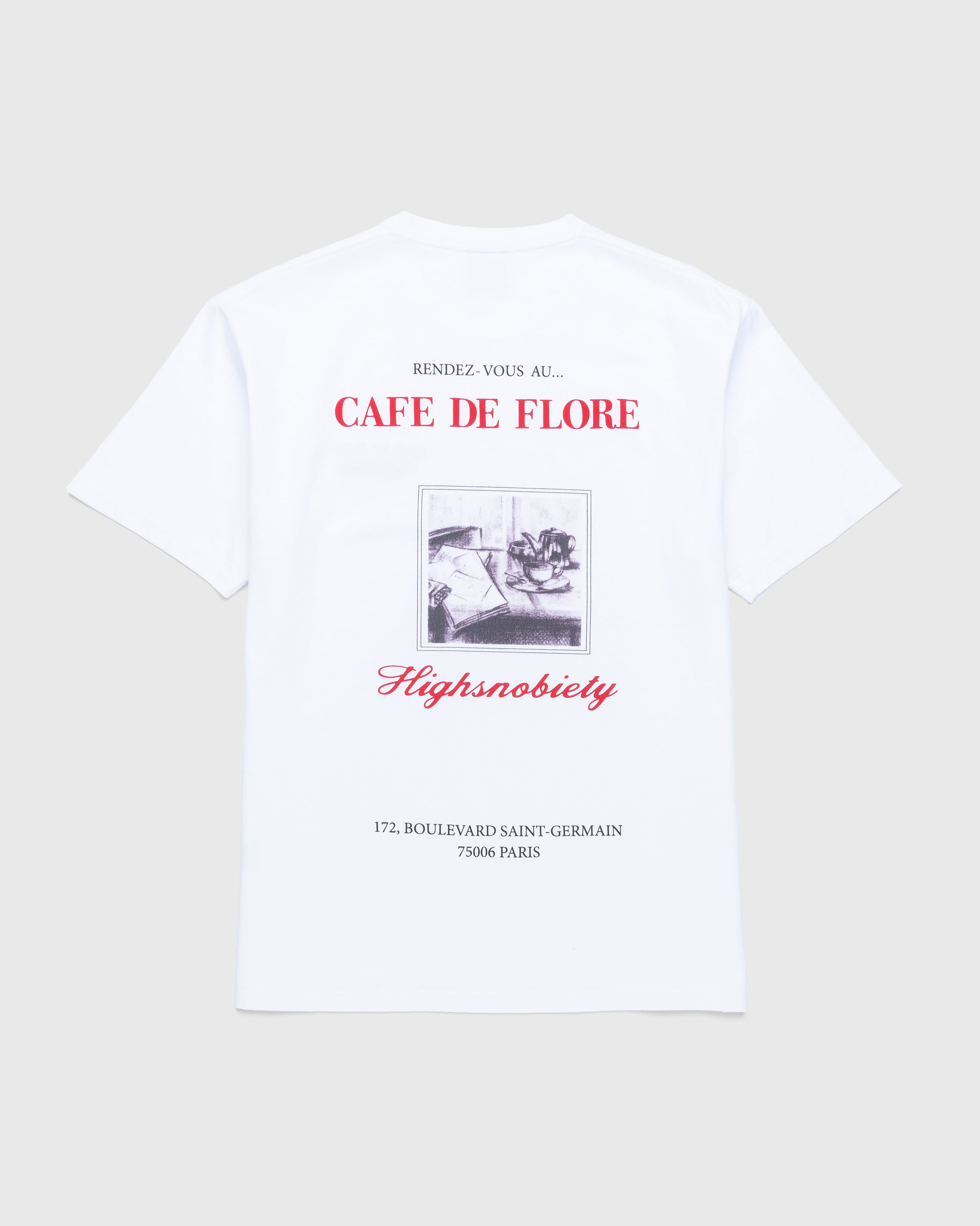 Café de Flore x Highsnobiety - Short Sleeve T-Shirt White - Clothing - White - Image 1