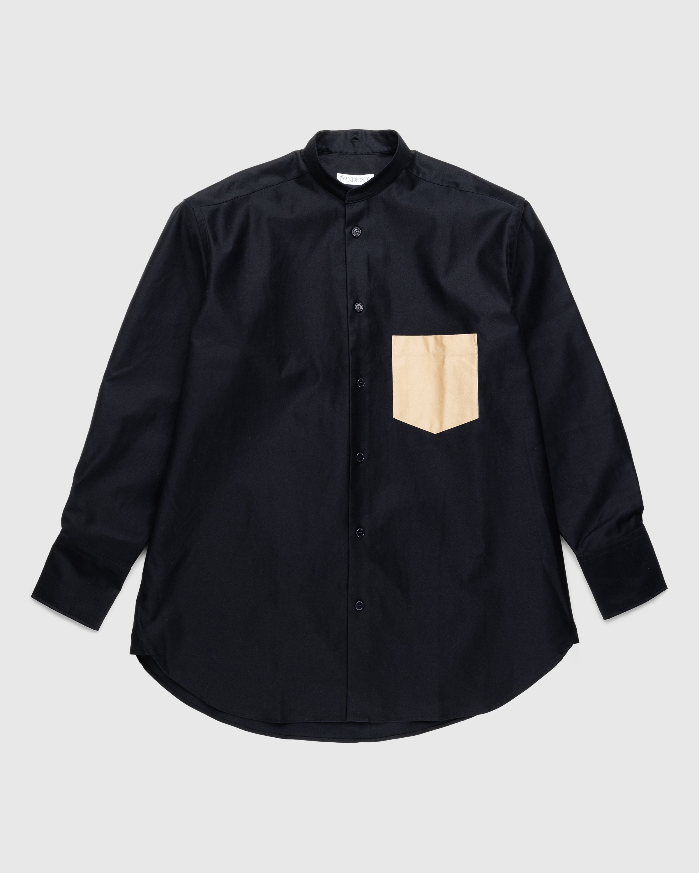 J.W. Anderson - Contrast Patch Pocket Oversized Shirt Navy Blue - Clothing - Blue - Image 1