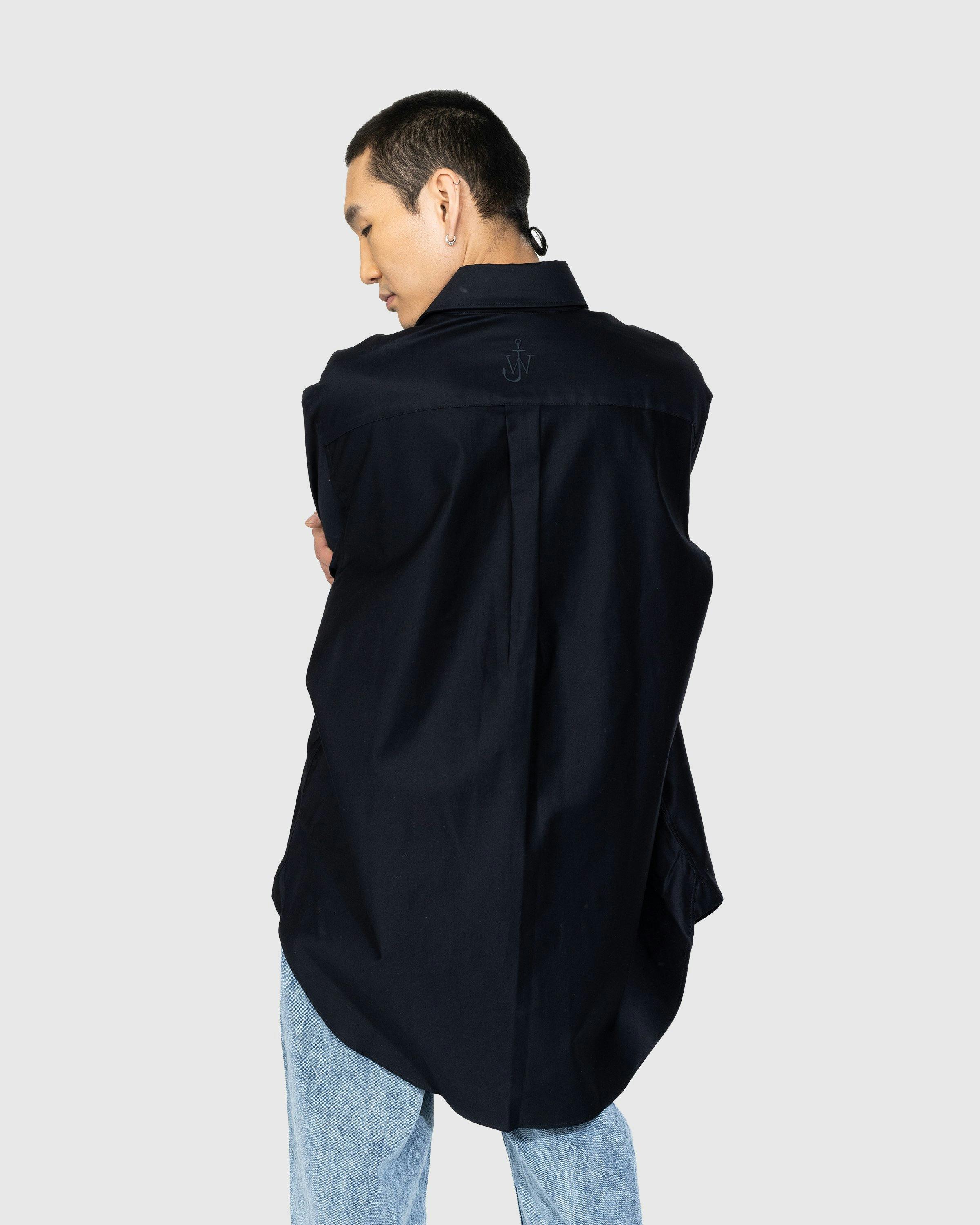 J.W. Anderson - Contrast Patch Pocket Oversized Shirt Navy Blue - Clothing - Blue - Image 3