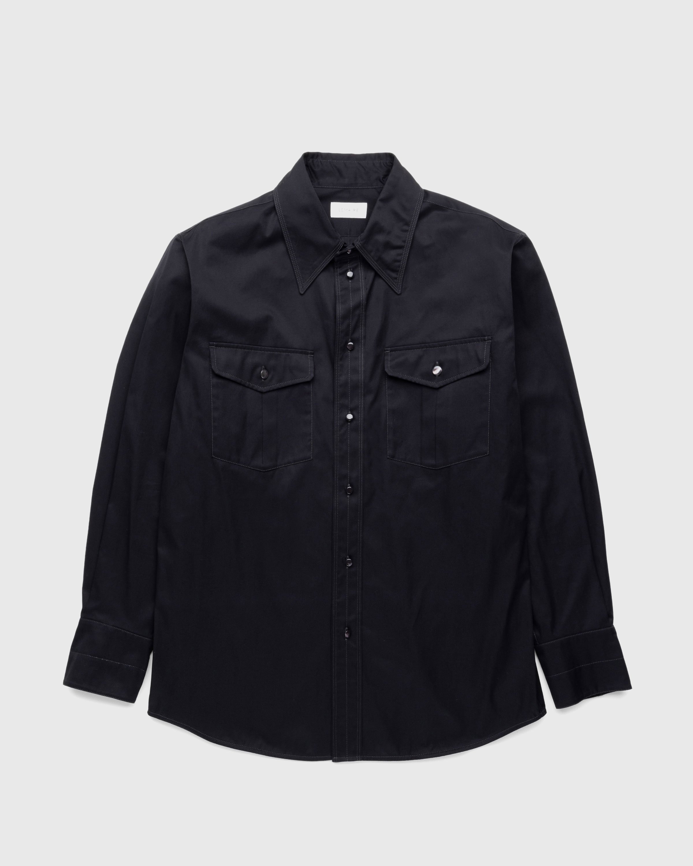Lemaire - Relaxed Western Shirt Black - Clothing - Black - Image 1