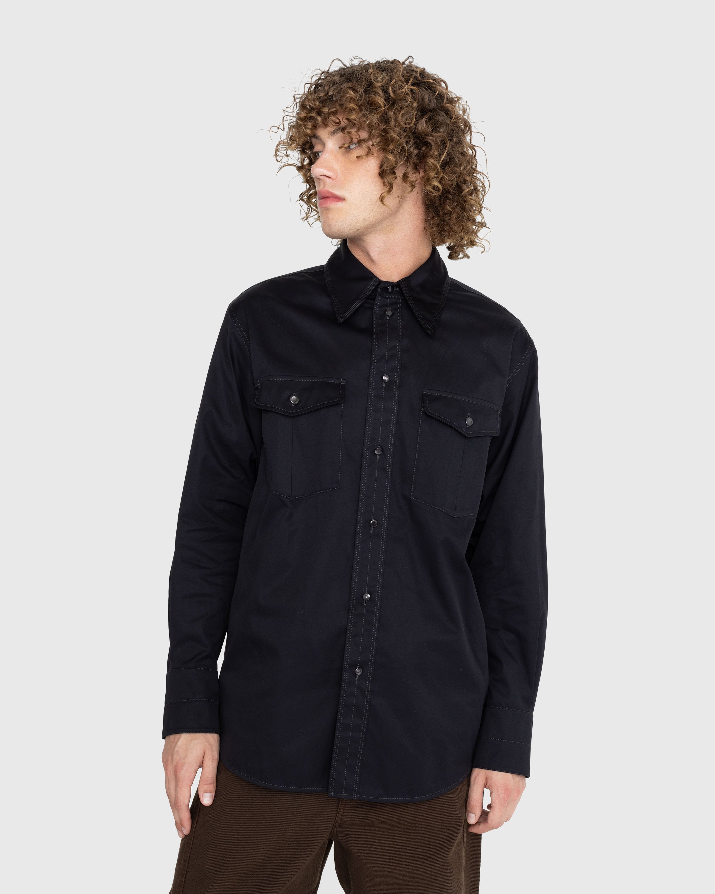 Lemaire - Relaxed Western Shirt Black - Clothing - Black - Image 2