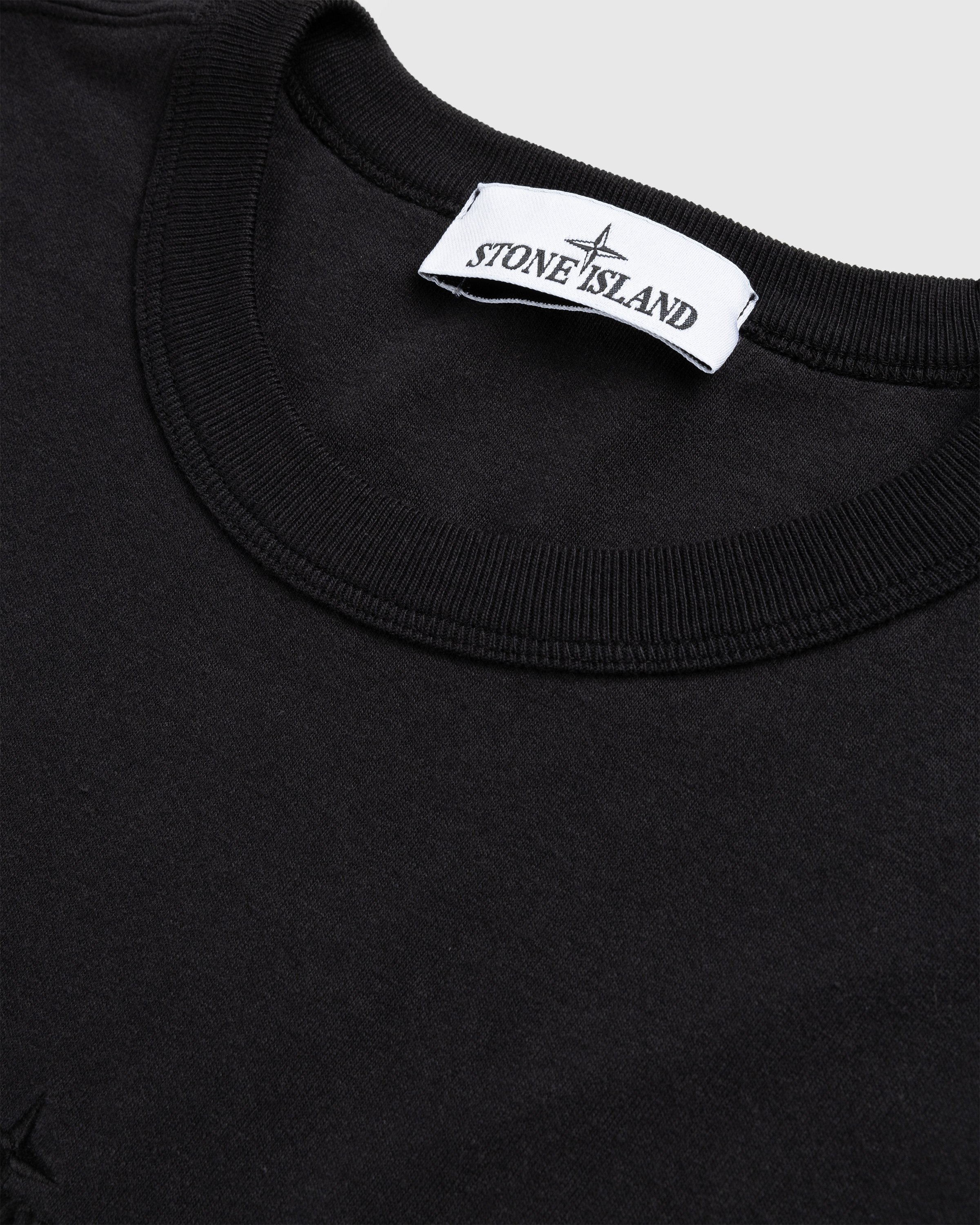 Stone Island - Garment-Dyed Logo T-Shirt Black - Clothing - Black - Image 6