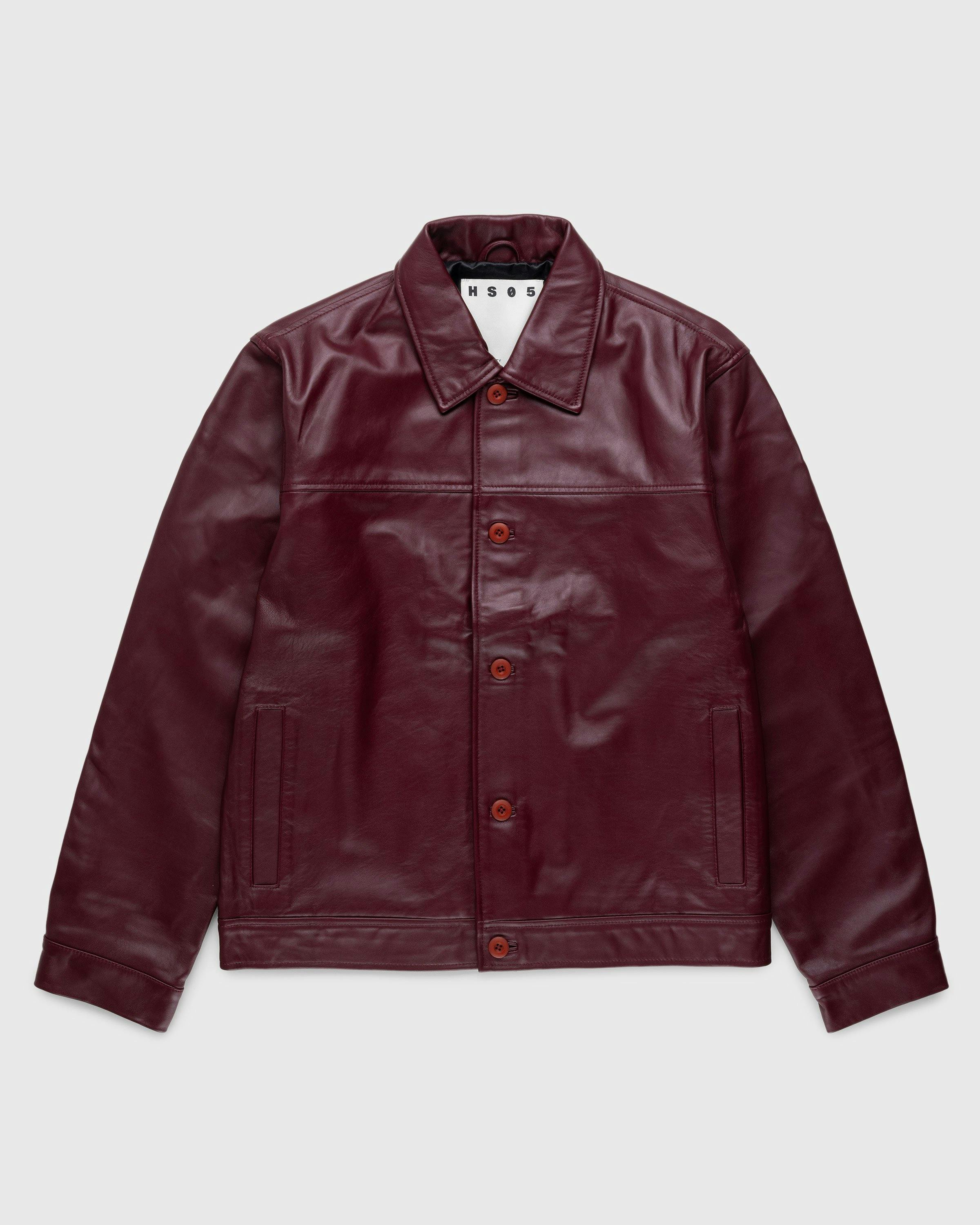 Highsnobiety HS05 - Leather Jacket Burgundy - Clothing - Red - Image 1