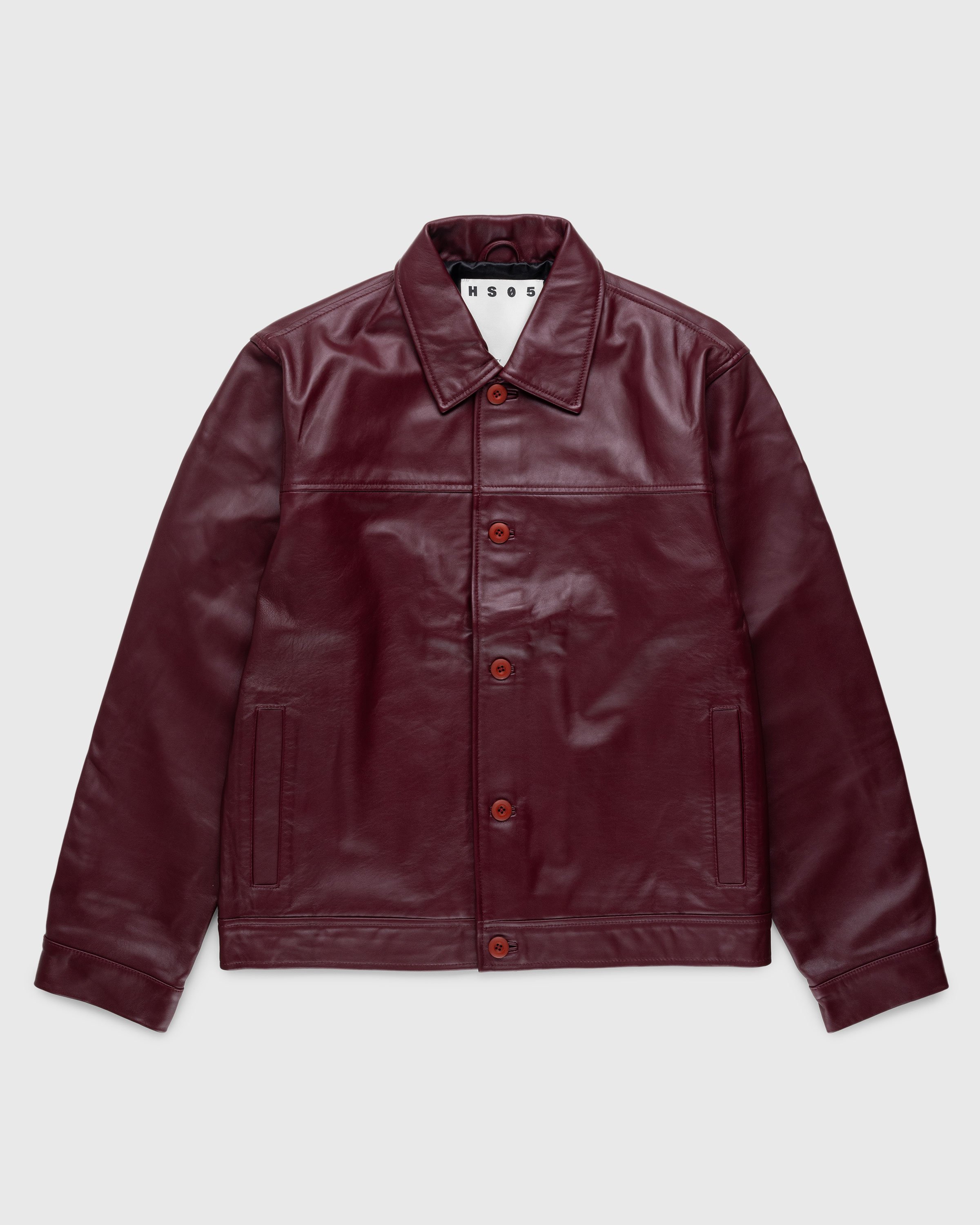 Highsnobiety - Neu York Leather Jacket Burgundy - Clothing - Red - Image 2