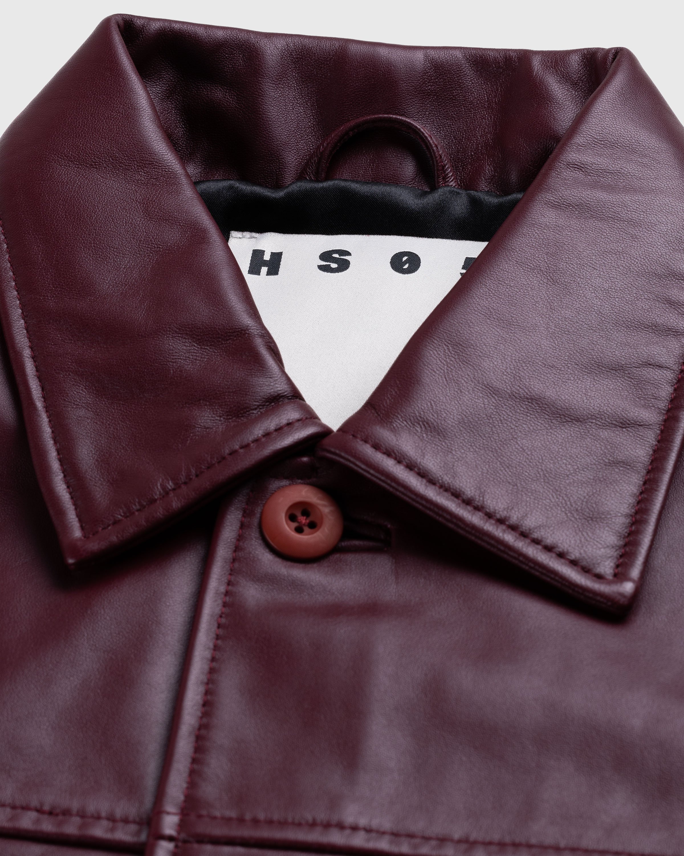 Highsnobiety HS05 - Leather Jacket Burgundy - Clothing - Red - Image 6