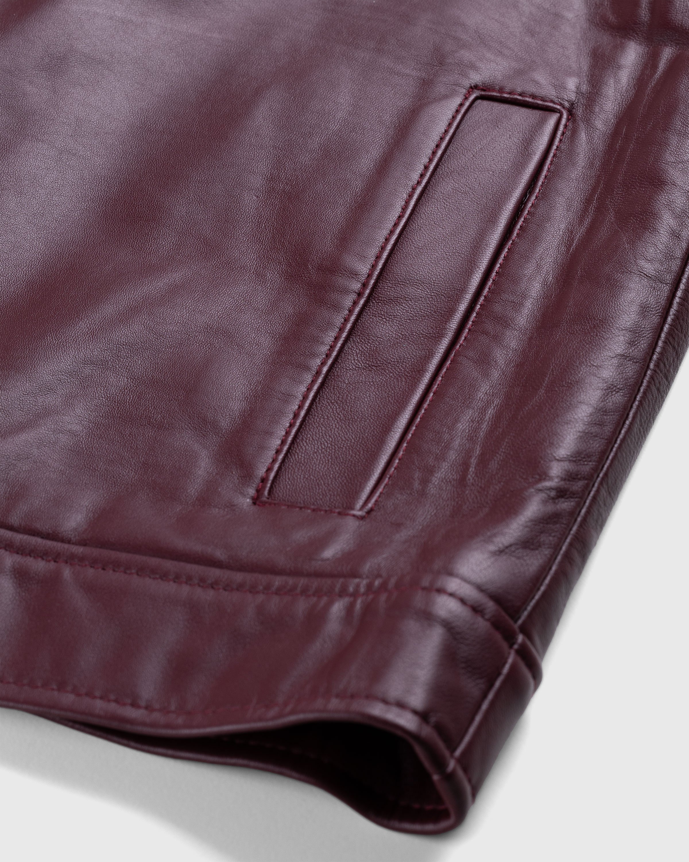 Highsnobiety HS05 - Leather Jacket Burgundy - Clothing - Red - Image 7