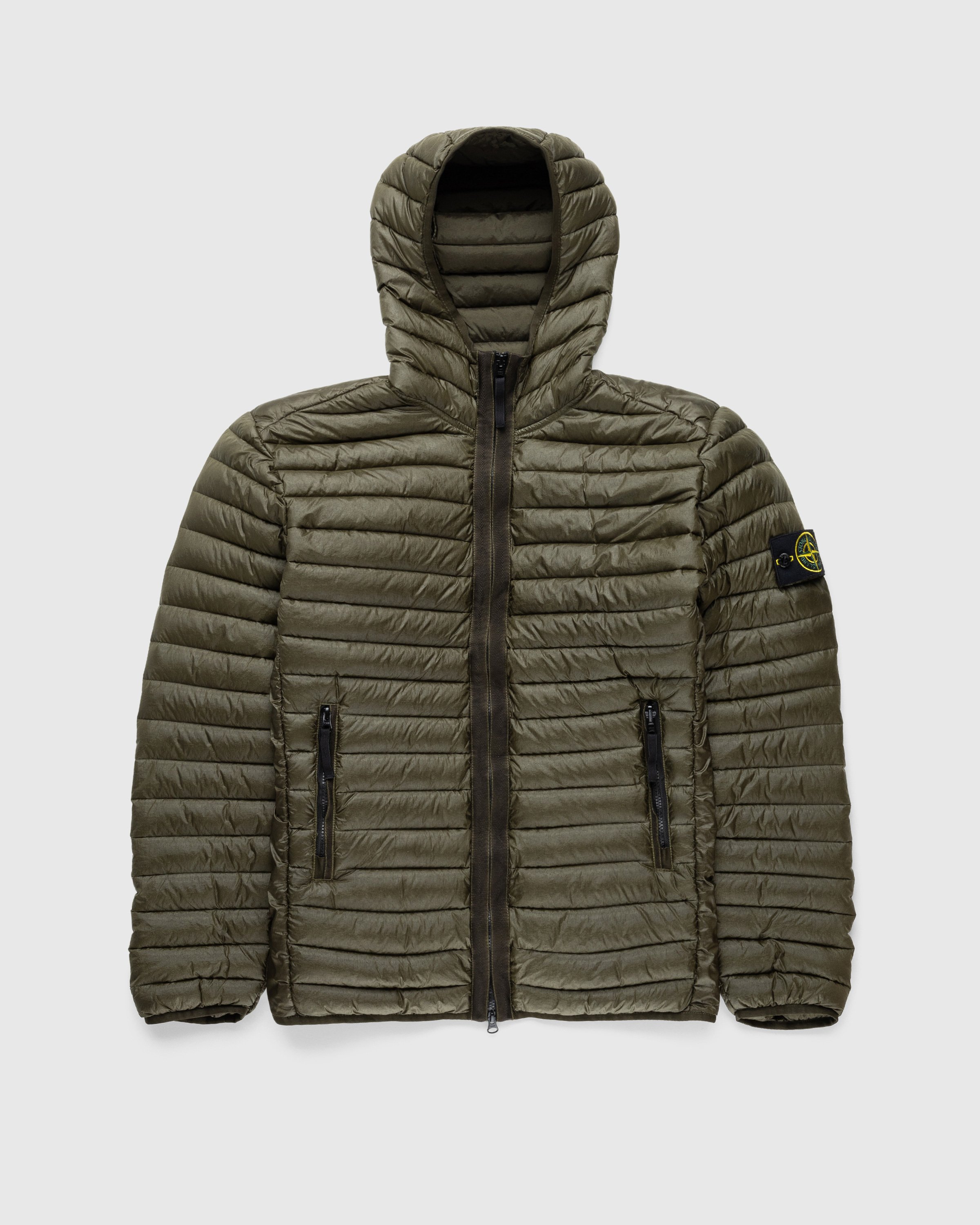 Stone Island - Packable Recycled Nylon Down Jacket Olive - Clothing - Green - Image 1