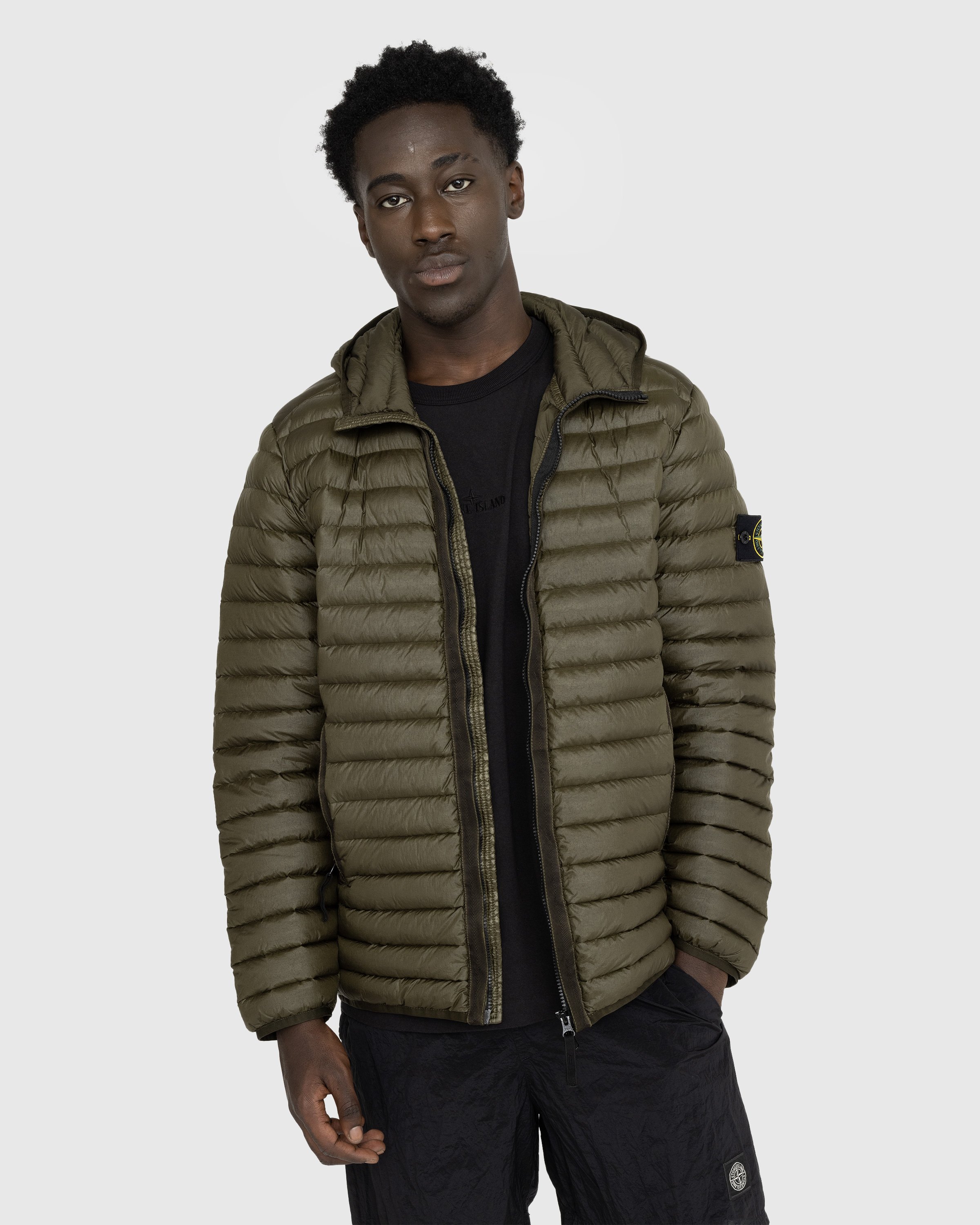 Stone Island - Packable Recycled Nylon Down Jacket Olive - Clothing - Green - Image 2