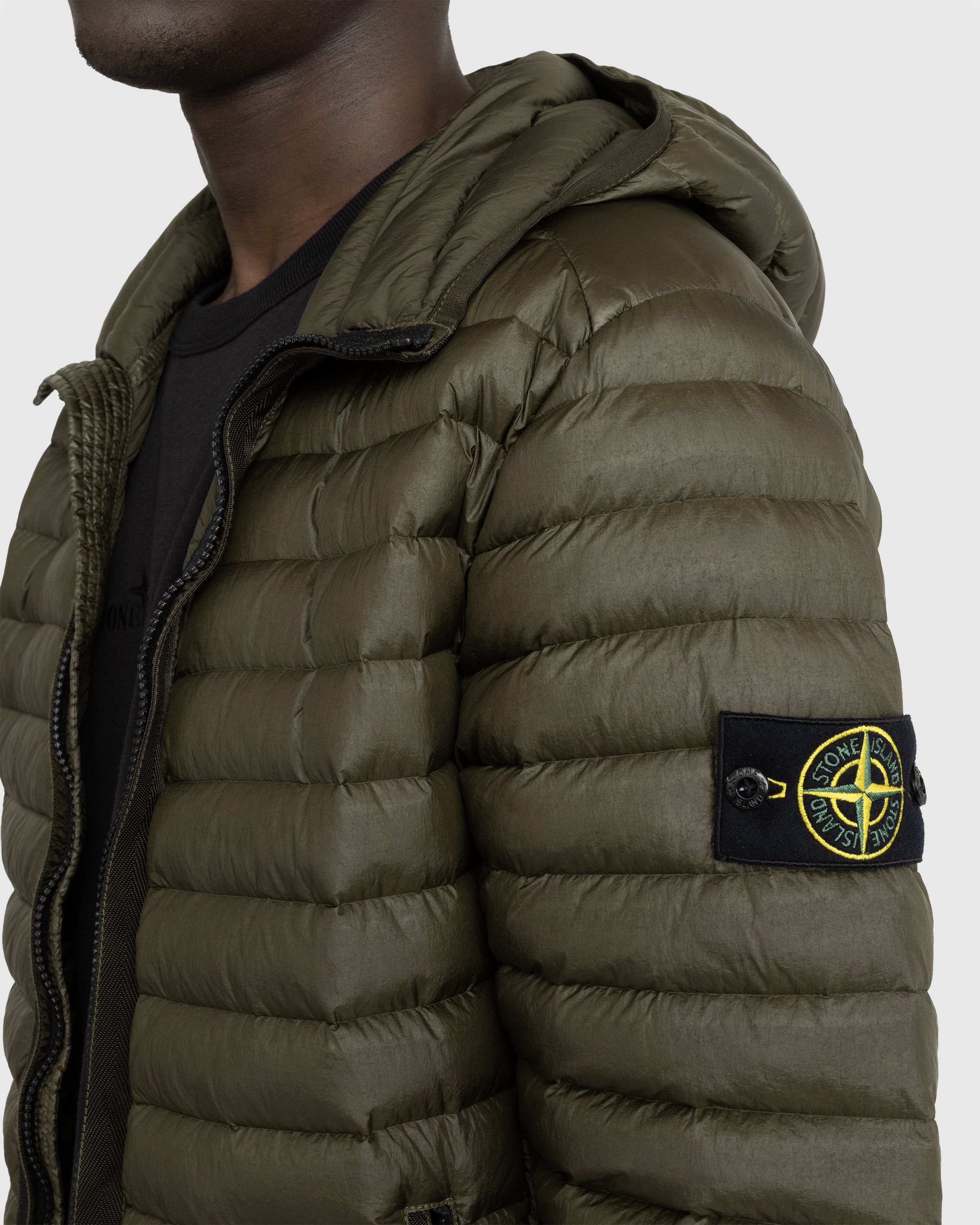 Stone Island - Packable Recycled Nylon Down Jacket Olive - Clothing - Green - Image 4