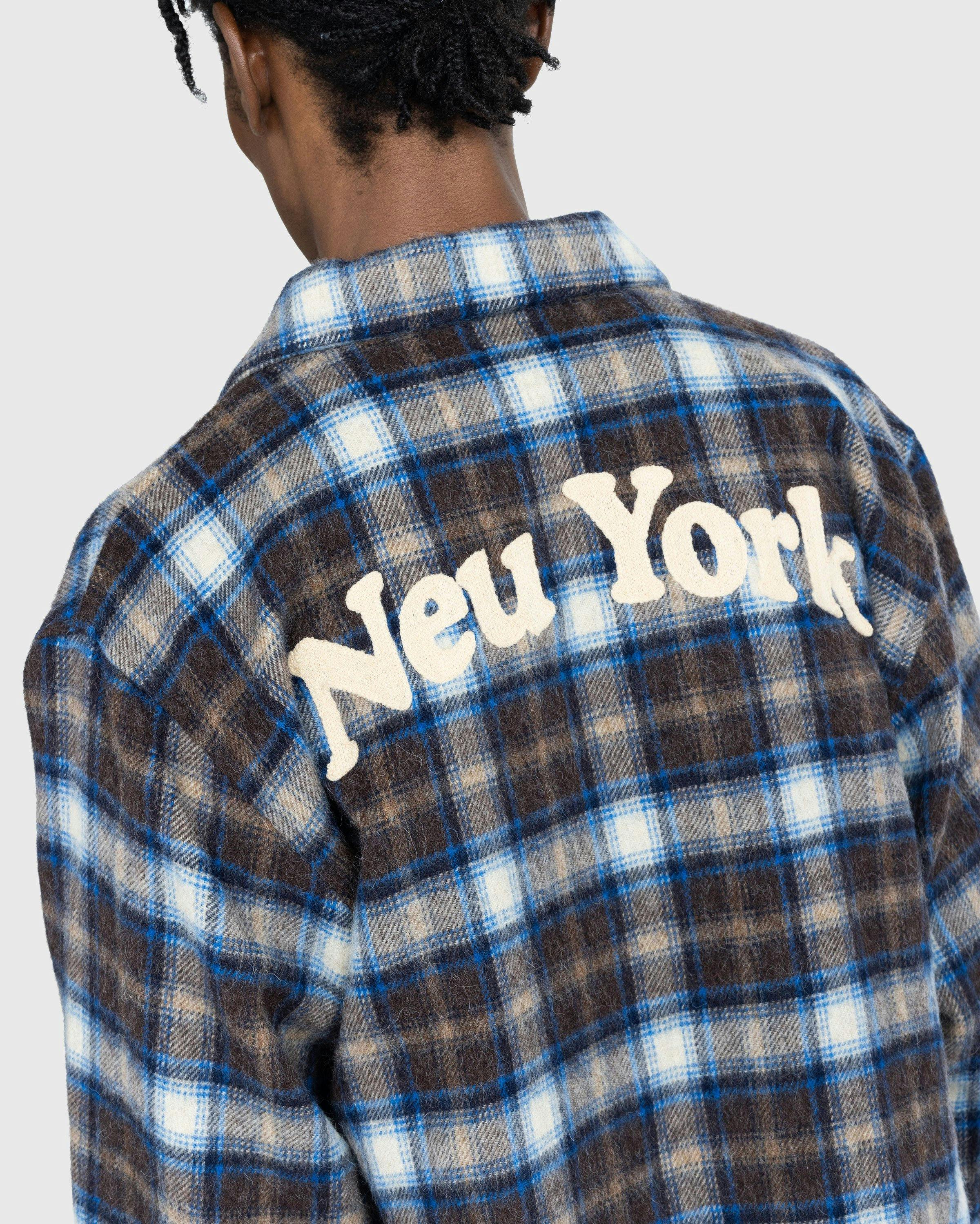 Highsnobiety - Neu York Shaggy Wool Plaid Zip Shirt Brown - Clothing - Brown - Image 6