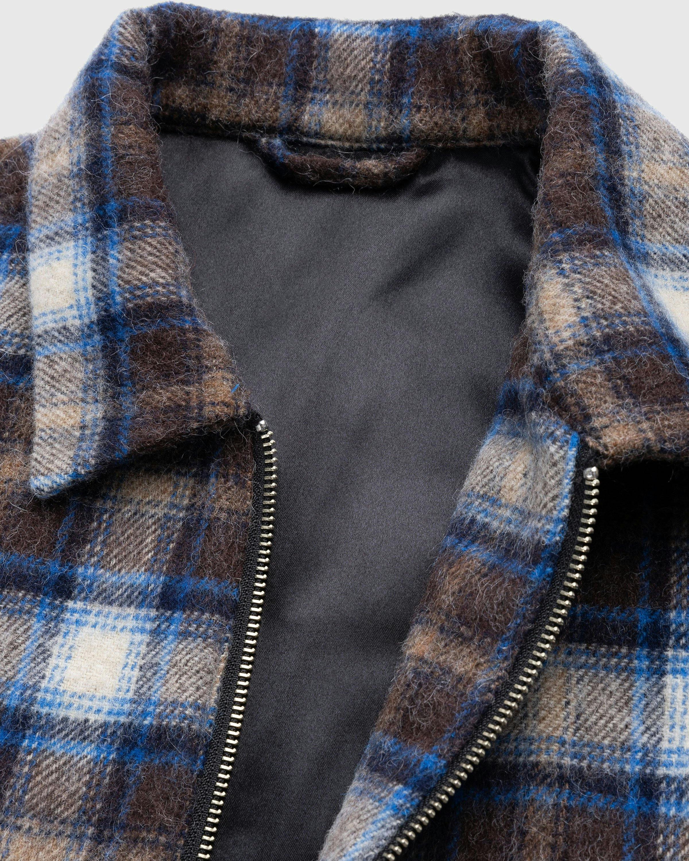 Highsnobiety - Neu York Shaggy Wool Plaid Zip Shirt Brown - Clothing - Brown - Image 8