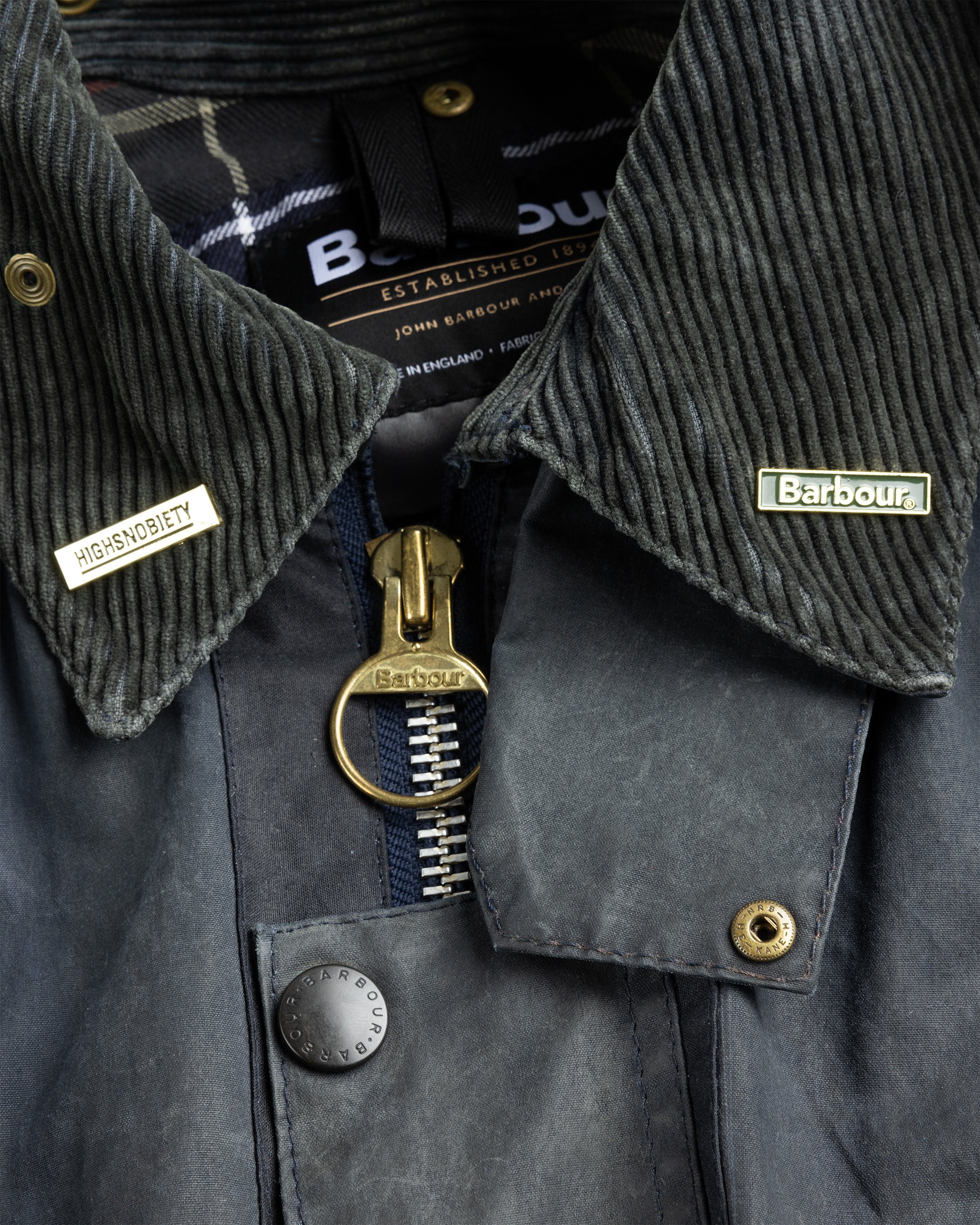 Barbour x Highsnobiety - Re-Loved Cropped Bedale Jacket 1 - 36 - Grey-Black - Clothing -  - Image 3