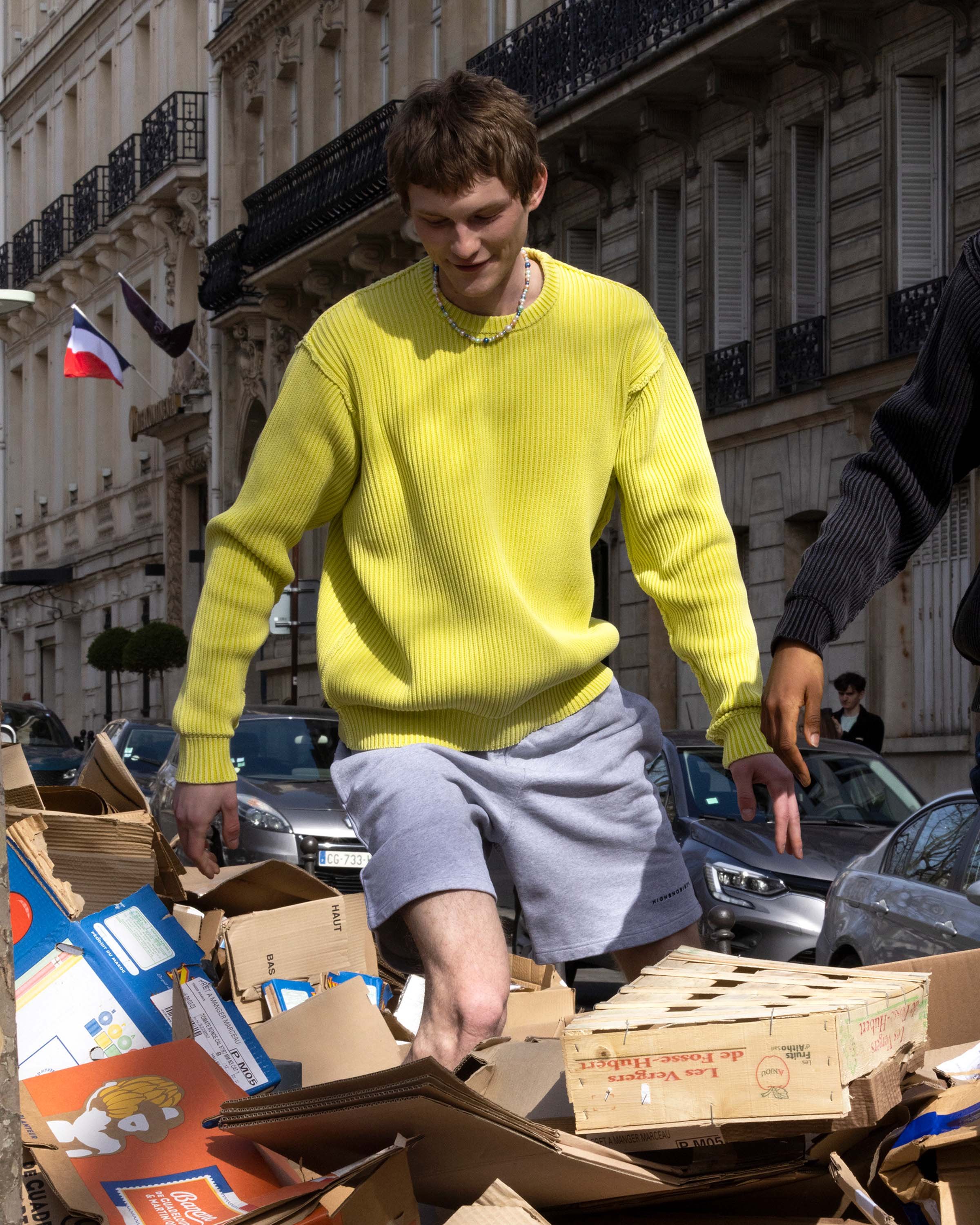Highsnobiety - Pigment Dyed Loose Knit Sweater Yellow - Clothing - Yellow - Image 2