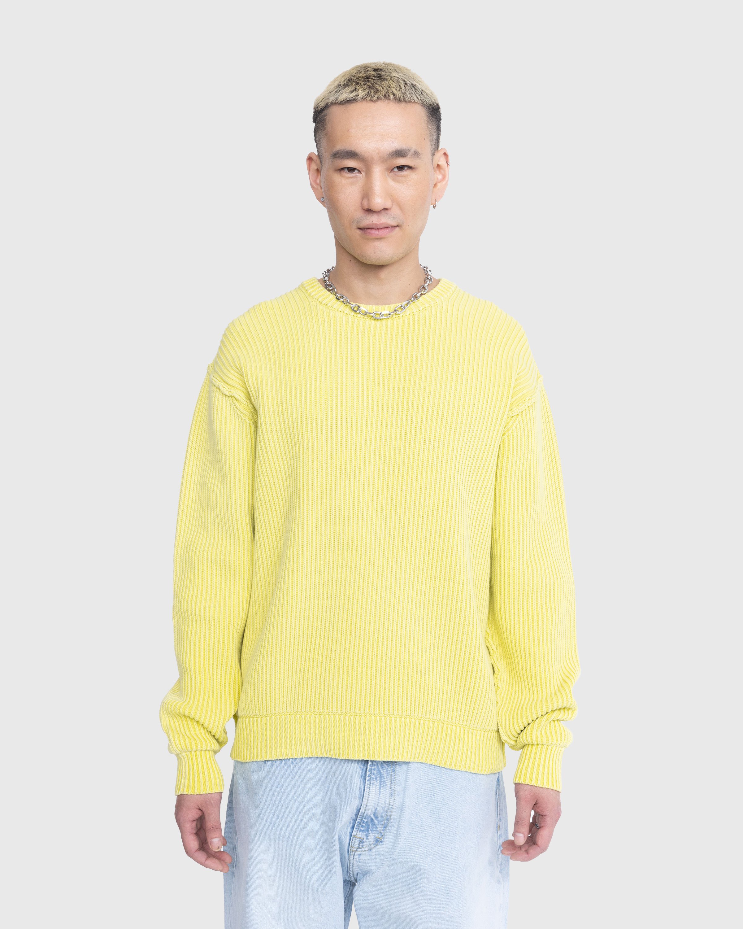 Highsnobiety - Pigment Dyed Loose Knit Sweater Yellow - Clothing - Yellow - Image 7