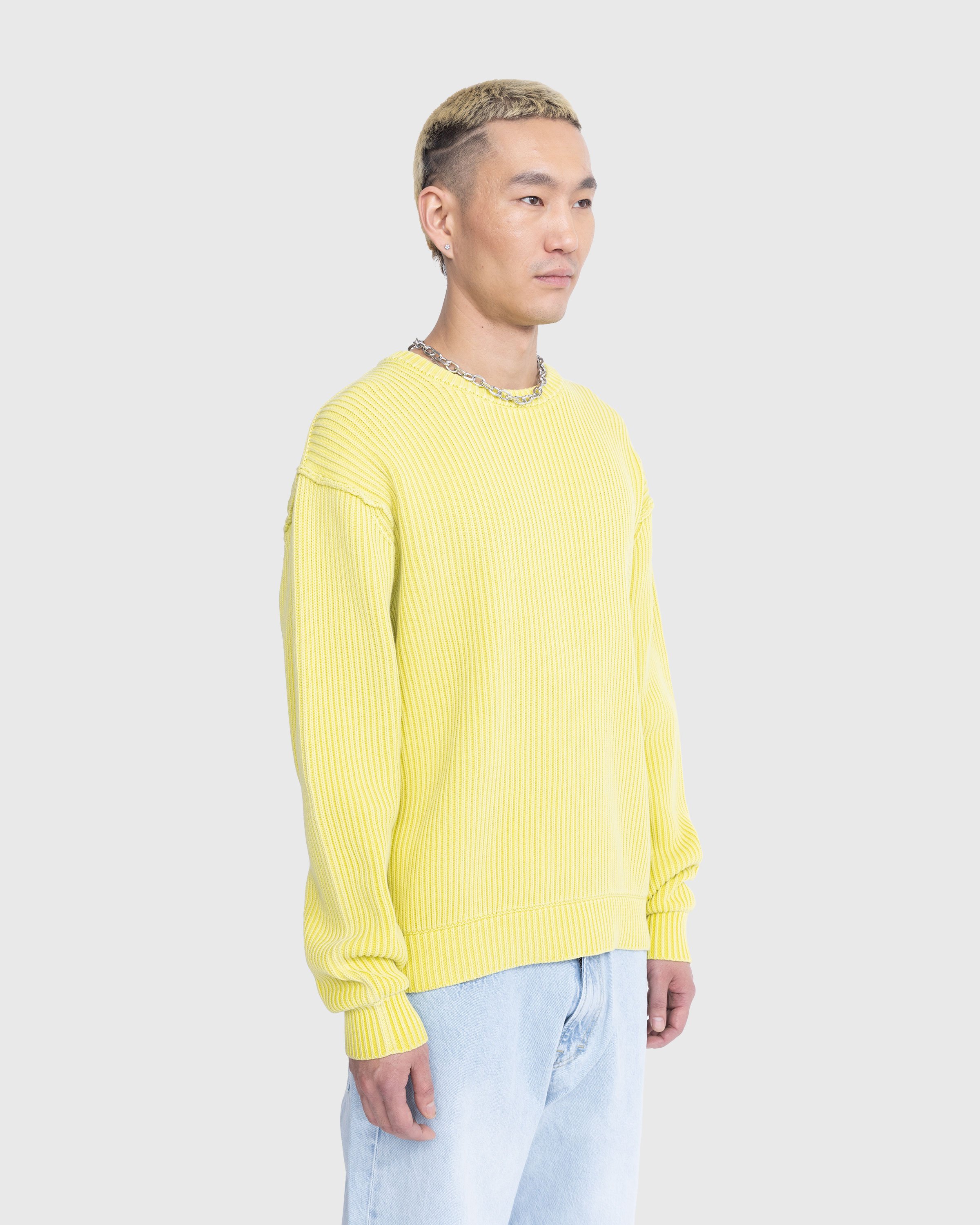 Highsnobiety - Pigment Dyed Loose Knit Sweater Yellow - Clothing - Yellow - Image 8