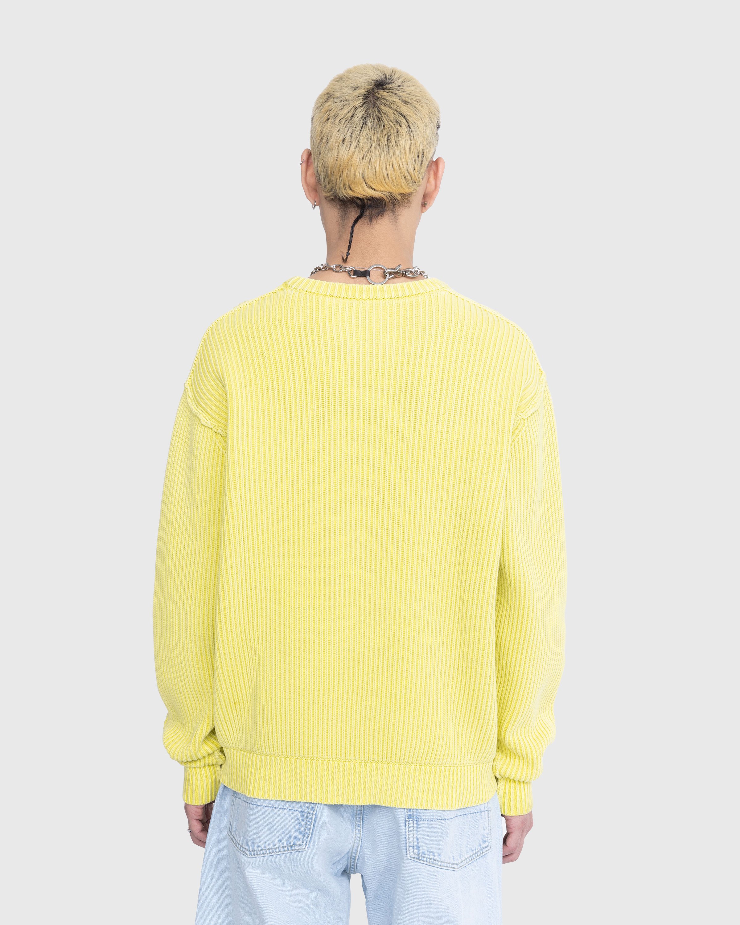 Highsnobiety - Pigment Dyed Loose Knit Sweater Yellow - Clothing - Yellow - Image 9