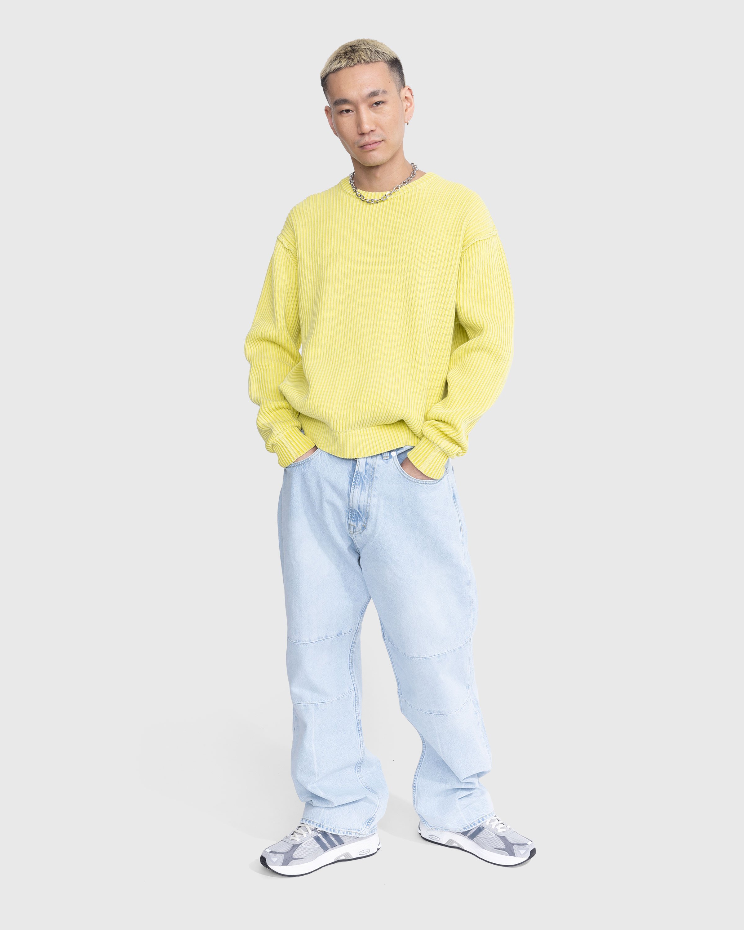 Highsnobiety - Pigment Dyed Loose Knit Sweater Yellow - Clothing - Yellow - Image 10