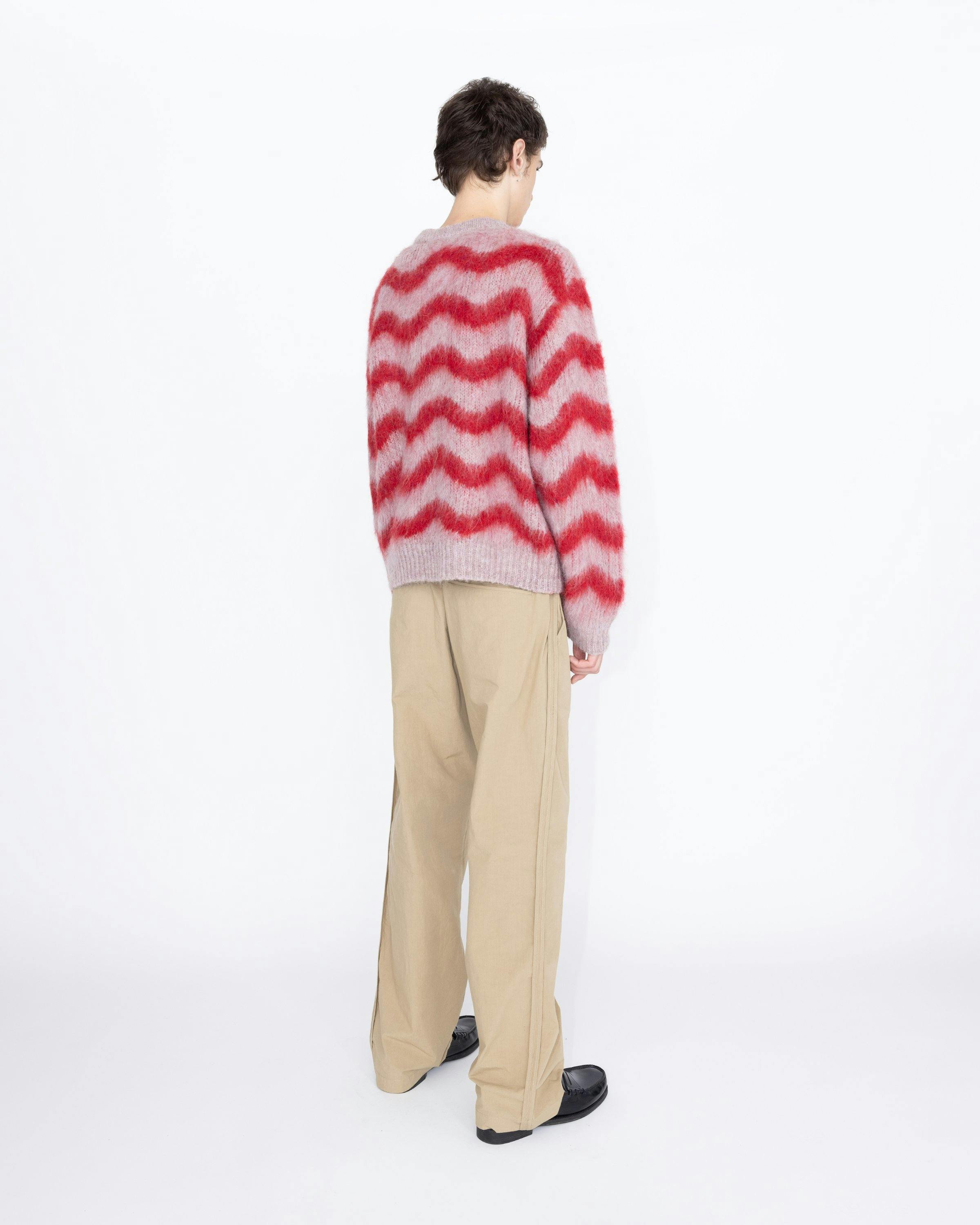 Highsnobiety HS05 - Alpaca Fuzzy Wave Sweater Pale Rose/Red - Clothing - Multi - Image 5