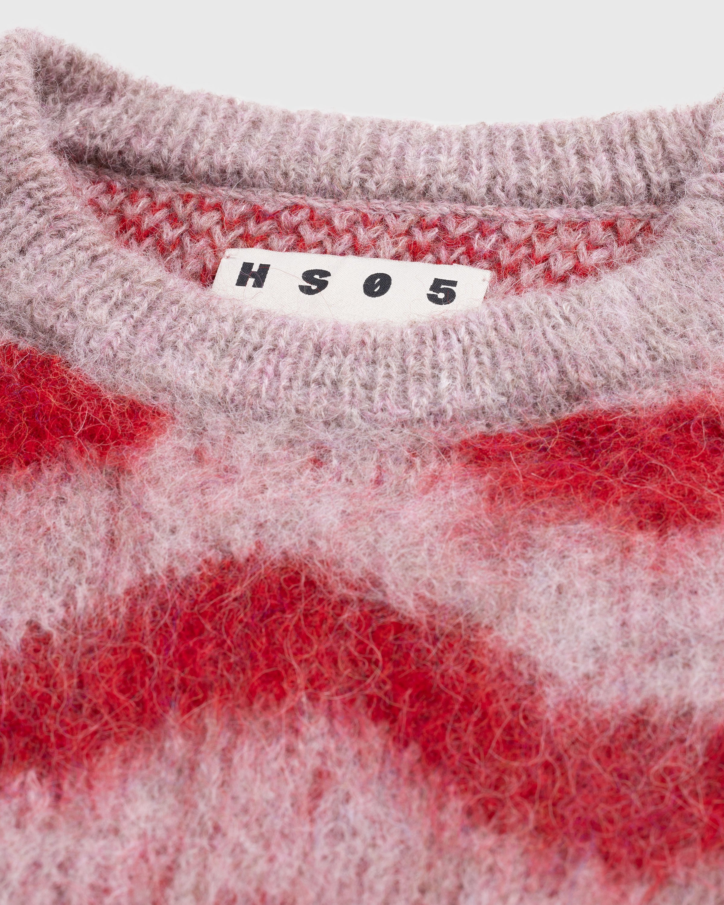 Highsnobiety HS05 - Alpaca Fuzzy Wave Sweater Pale Rose/Red - Clothing - Multi - Image 6