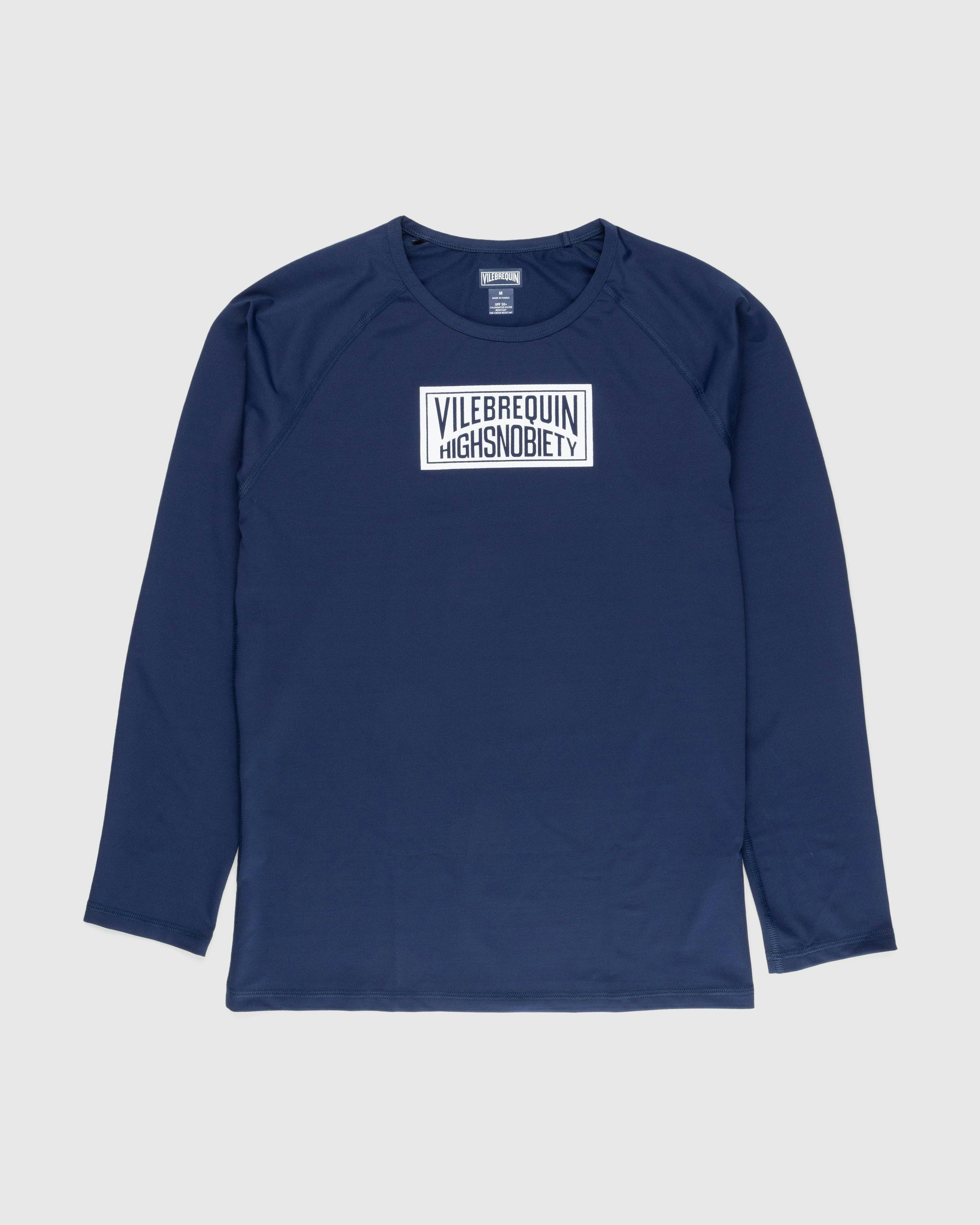 Vilebrequin x Highsnobiety - Long Sleeve Logo Rashguard Navy - Clothing - Blue - Image 1