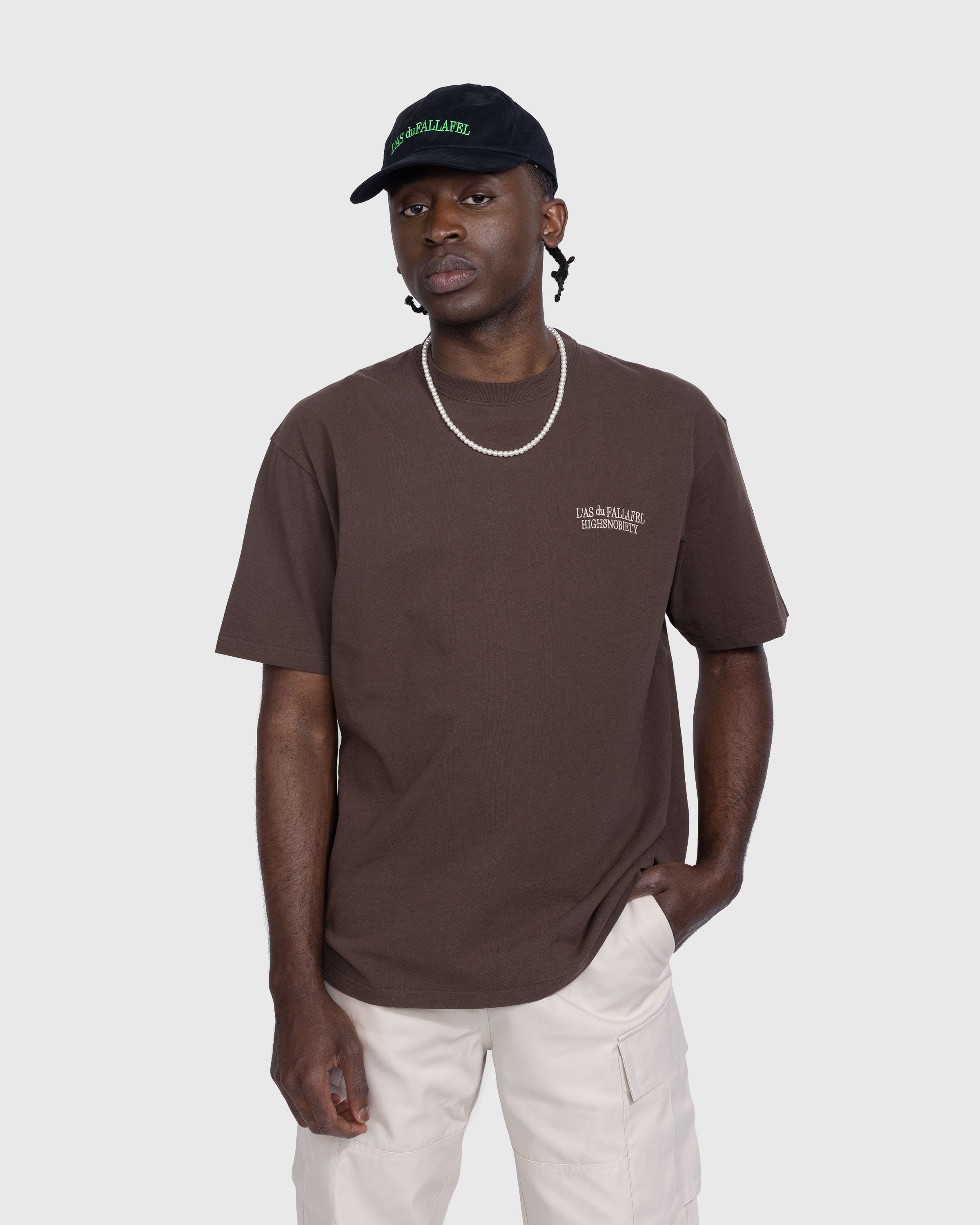 L'As du Fallafel x Highsnobiety - Short Sleeve T-Shirt Brown - Clothing - Brown - Image 3
