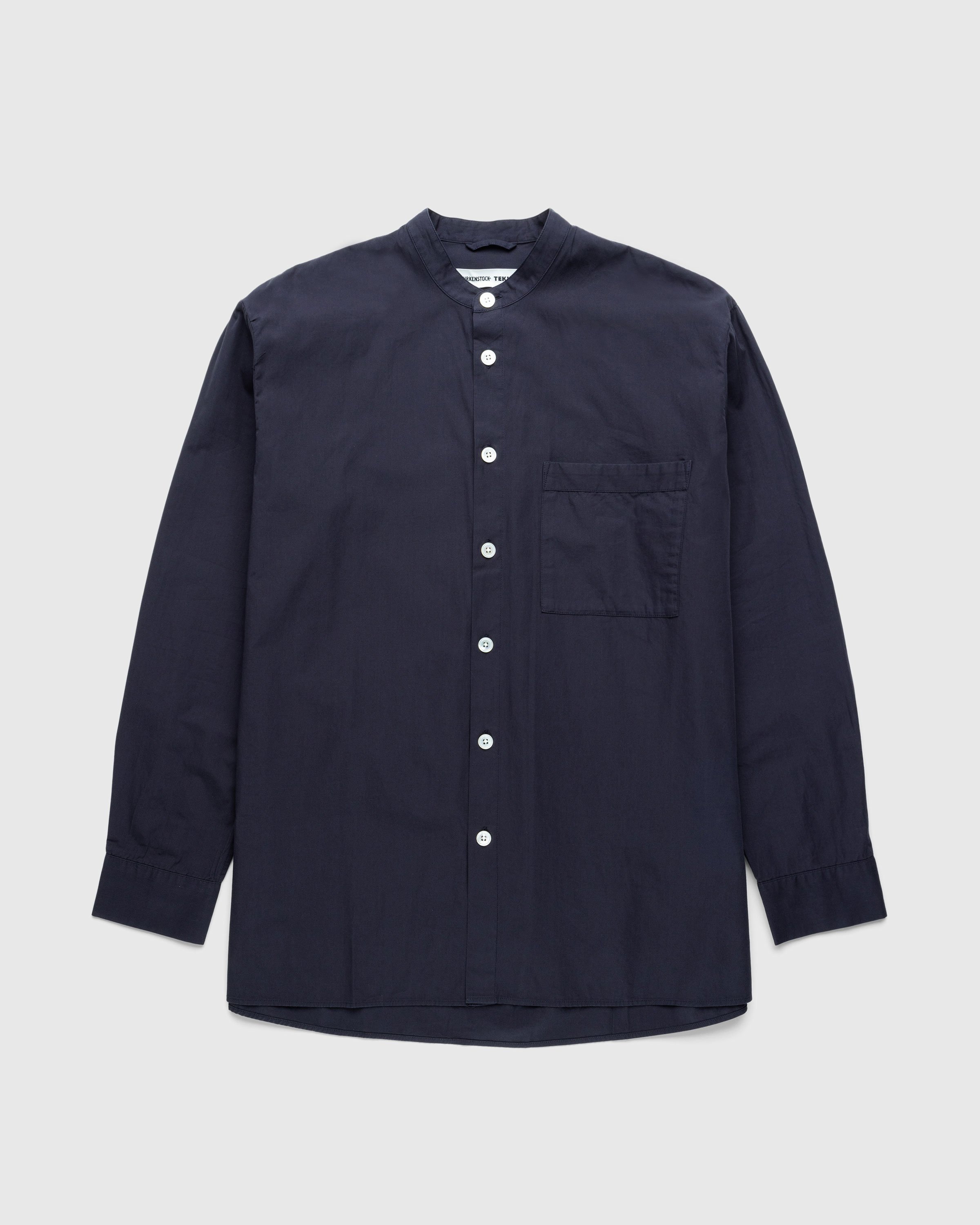 Birkenstock x Tekla - Poplin Pyjama Shirt Slate - Clothing - Black - Image 1