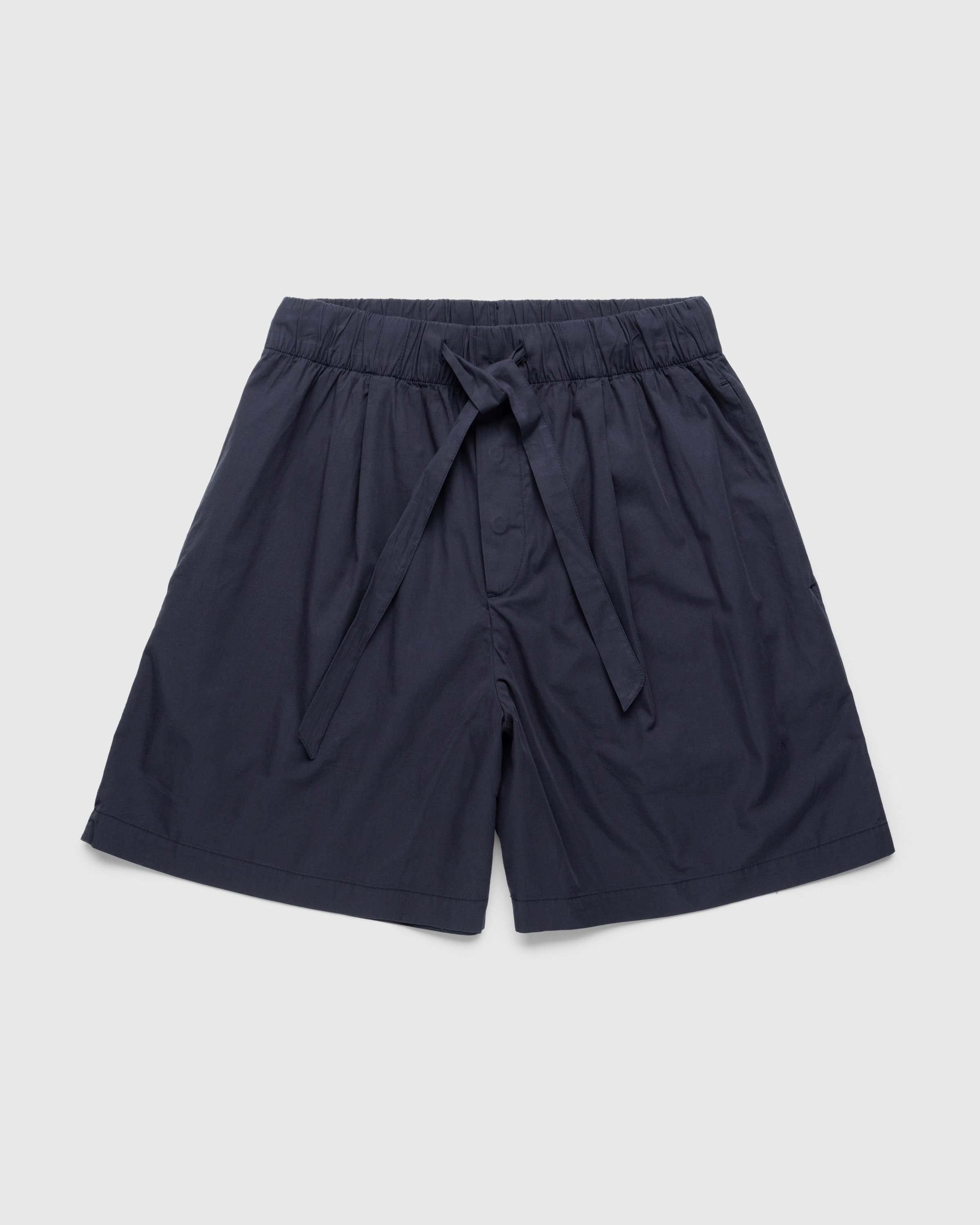Birkenstock x Tekla - Poplin Pyjama Shorts Slate - Clothing - Black - Image 1