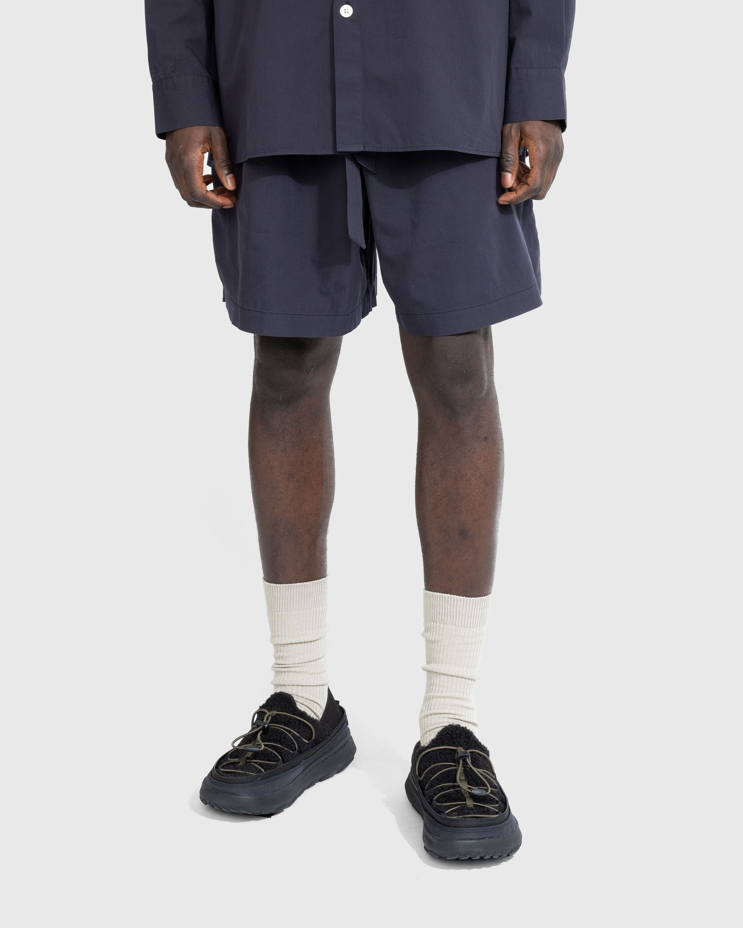 Birkenstock x Tekla - Poplin Pyjama Shorts Slate - Clothing - Black - Image 2