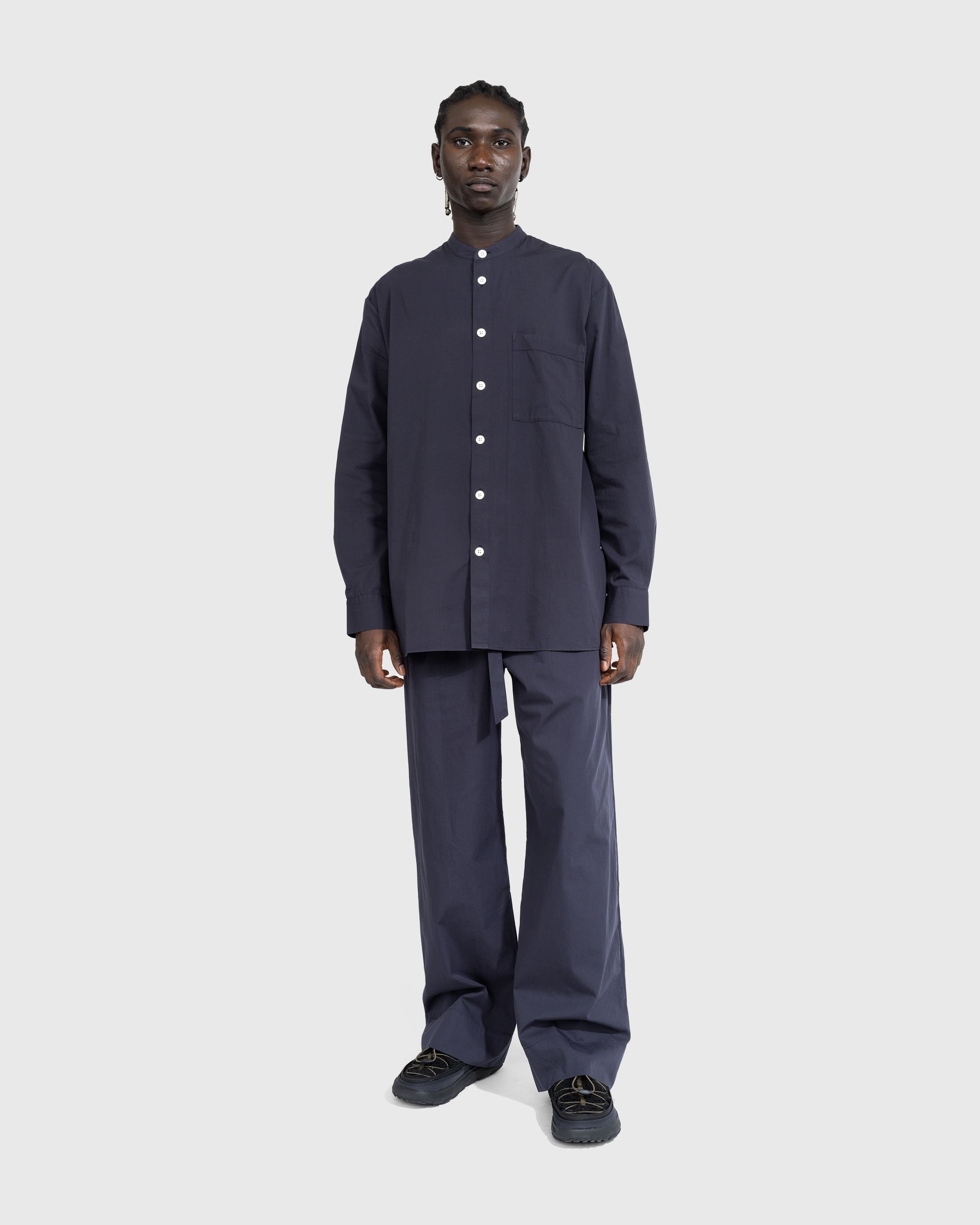 Birkenstock x Tekla - Poplin Pyjama Pants Slate - Clothing - Black - Image 3