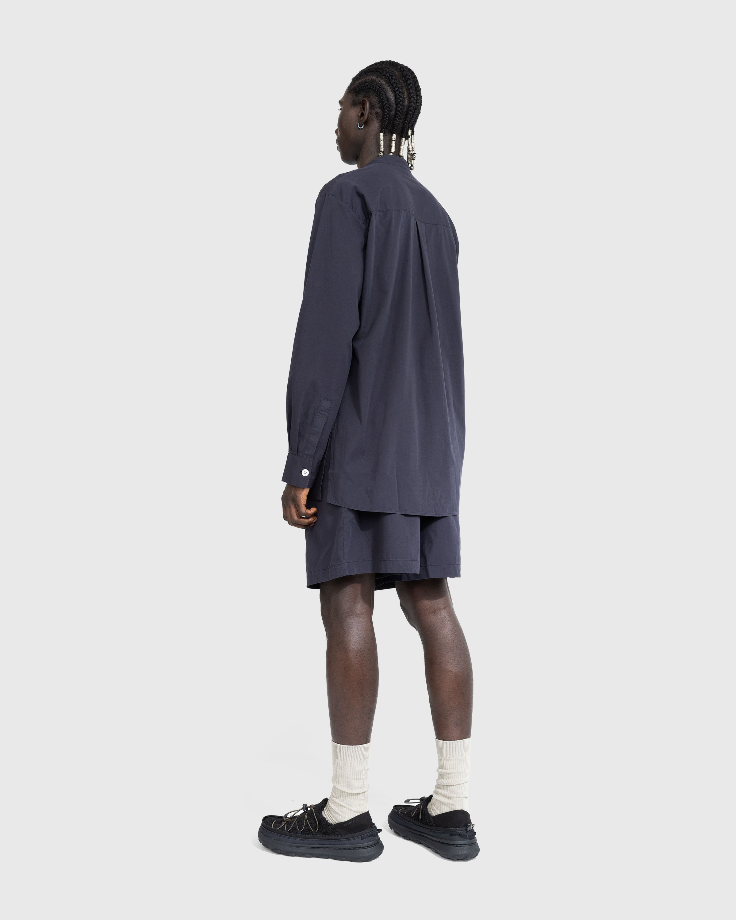 Birkenstock x Tekla - Poplin Pyjama Shorts Slate - Clothing - Black - Image 4