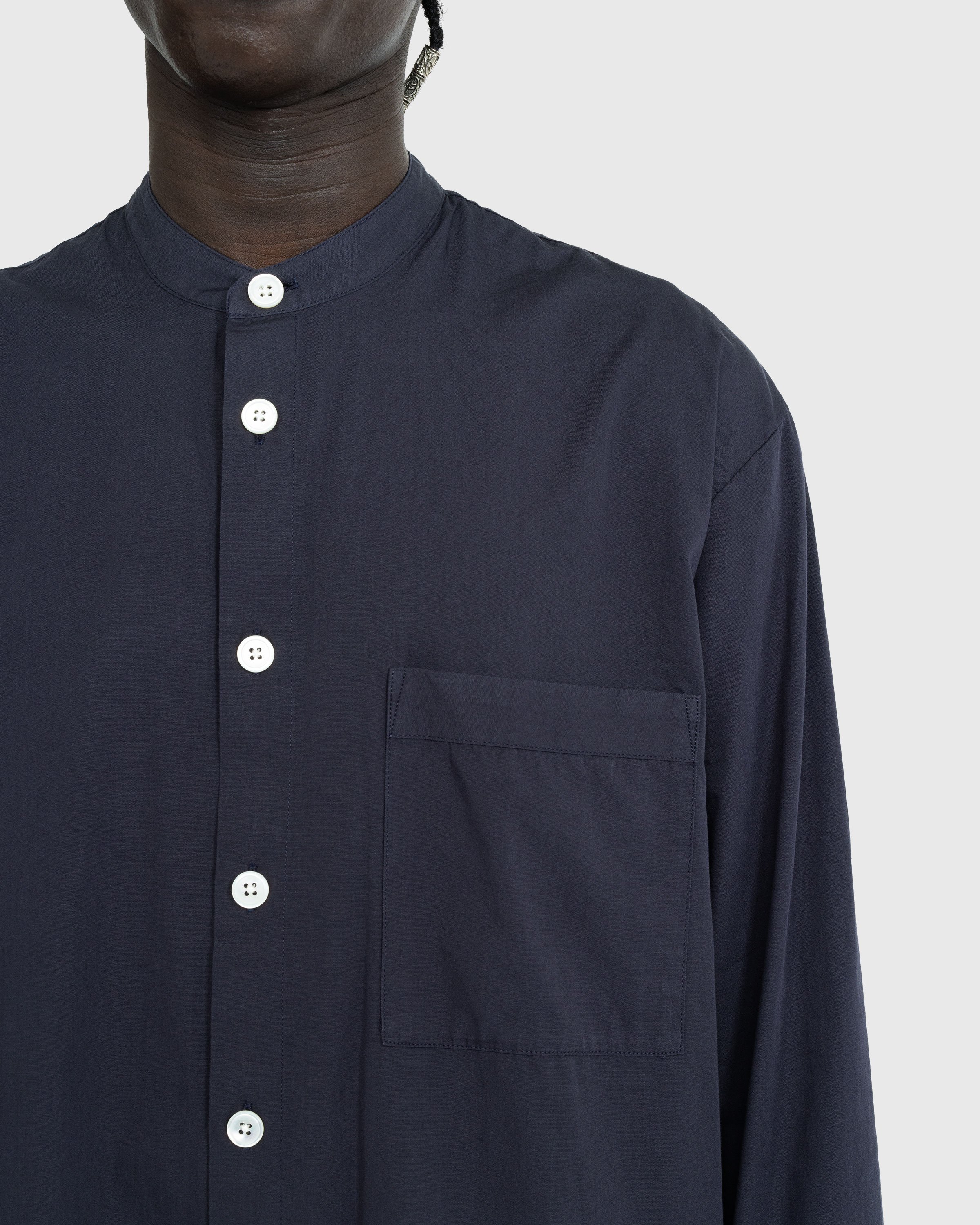 Birkenstock x Tekla - Poplin Pyjama Shirt Slate - Clothing - Black - Image 5