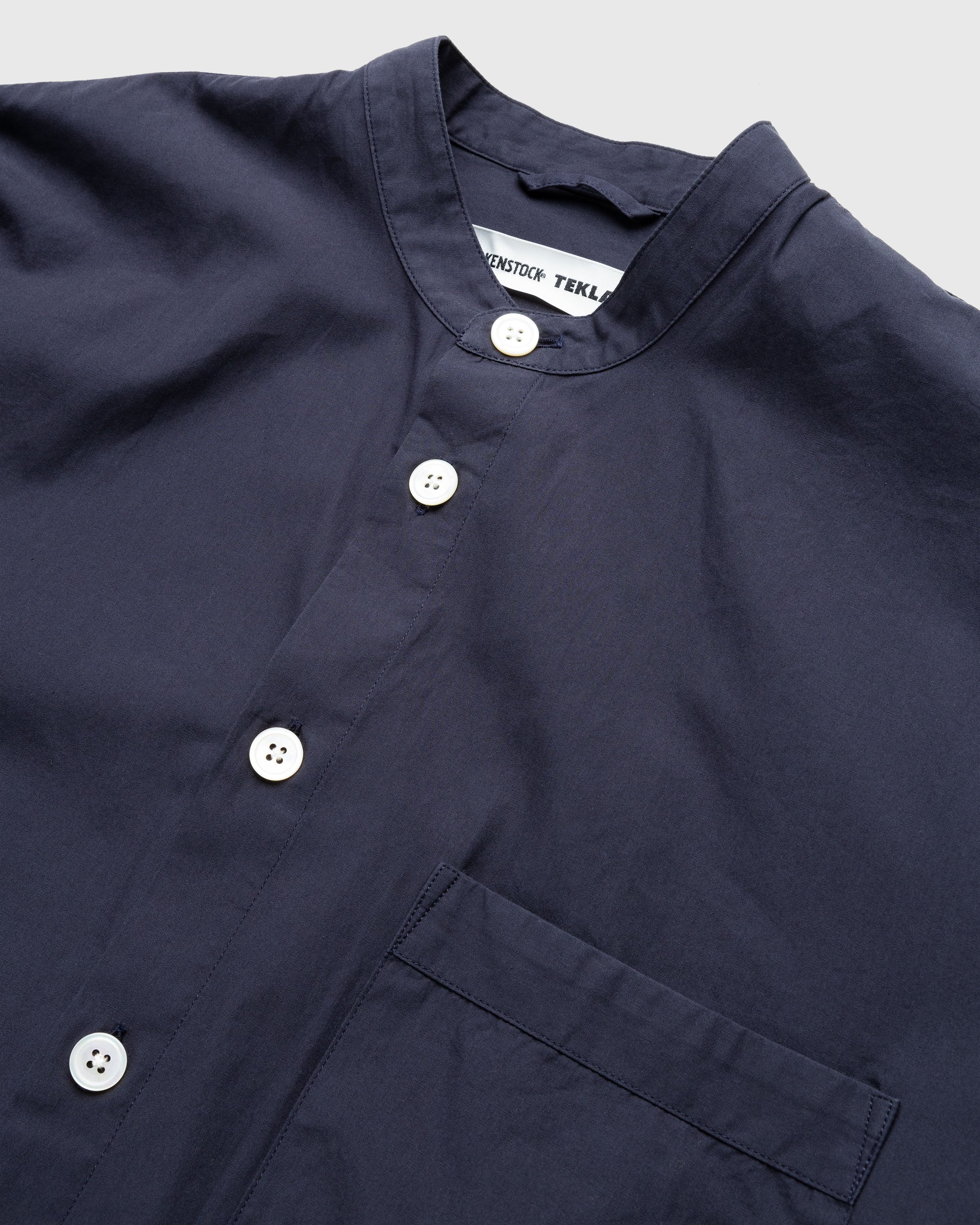 Birkenstock x Tekla - Poplin Pyjama Shirt Slate - Clothing - Black - Image 7