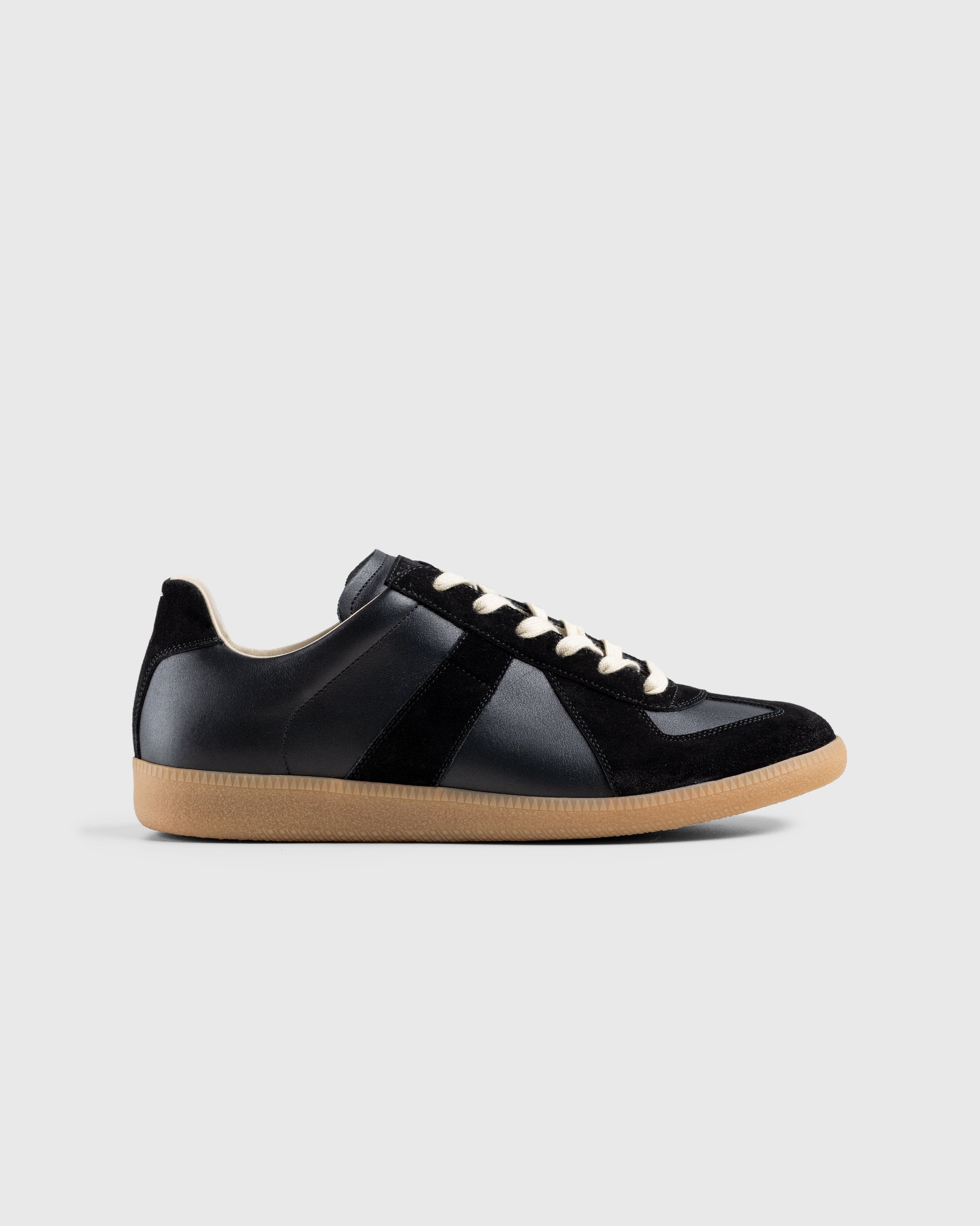Maison Margiela - Leather Replica Sneakers Black - Footwear - Black - Image 1