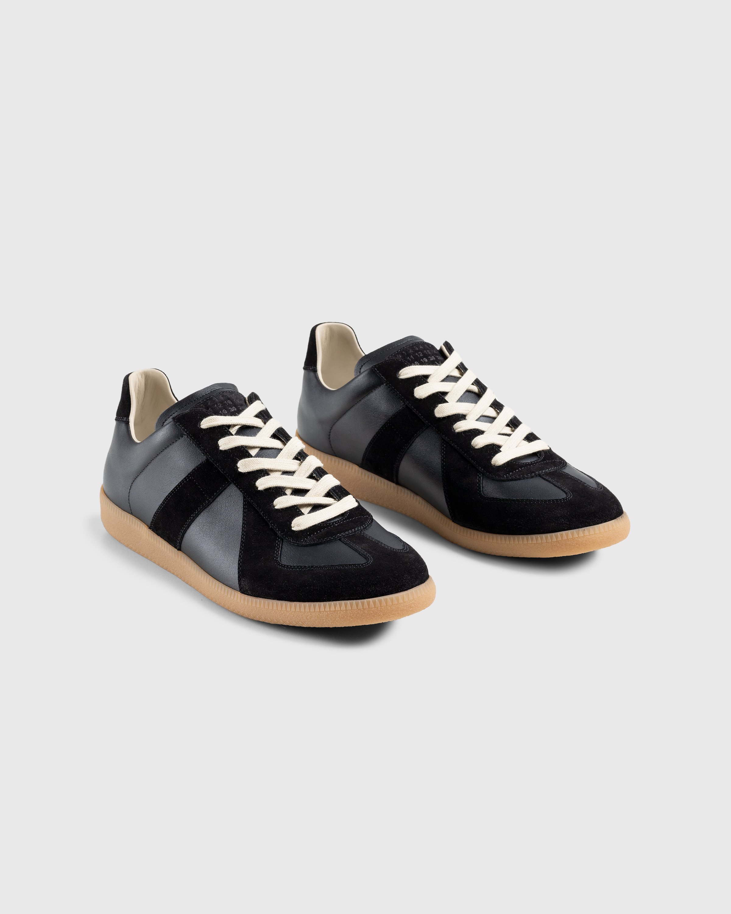 Maison Margiela - Leather Replica Sneakers Black - Footwear - Black - Image 3