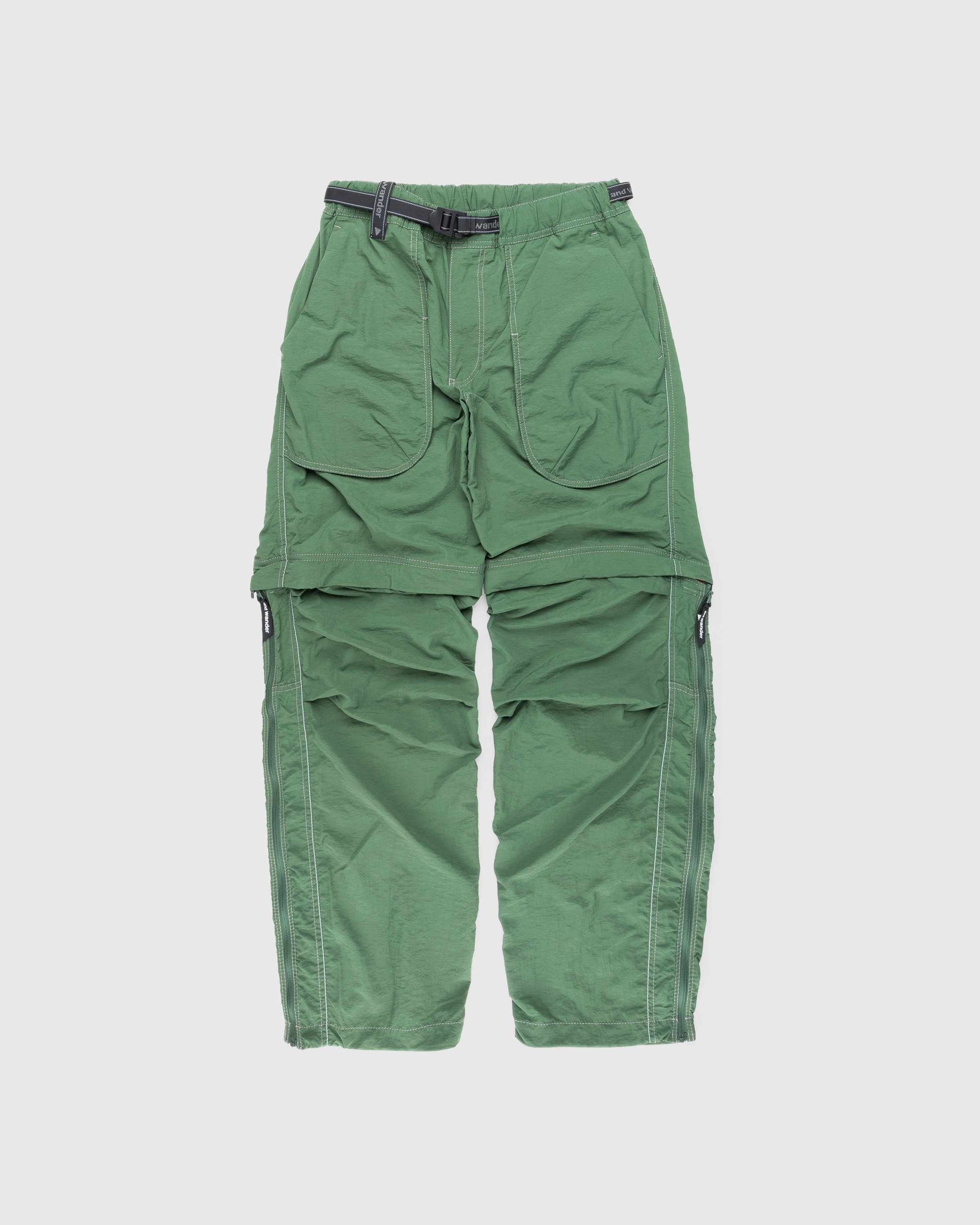 And Wander - Nylon Taffeta Hiker 2 Way Pants Green - Clothing - Green - Image 1