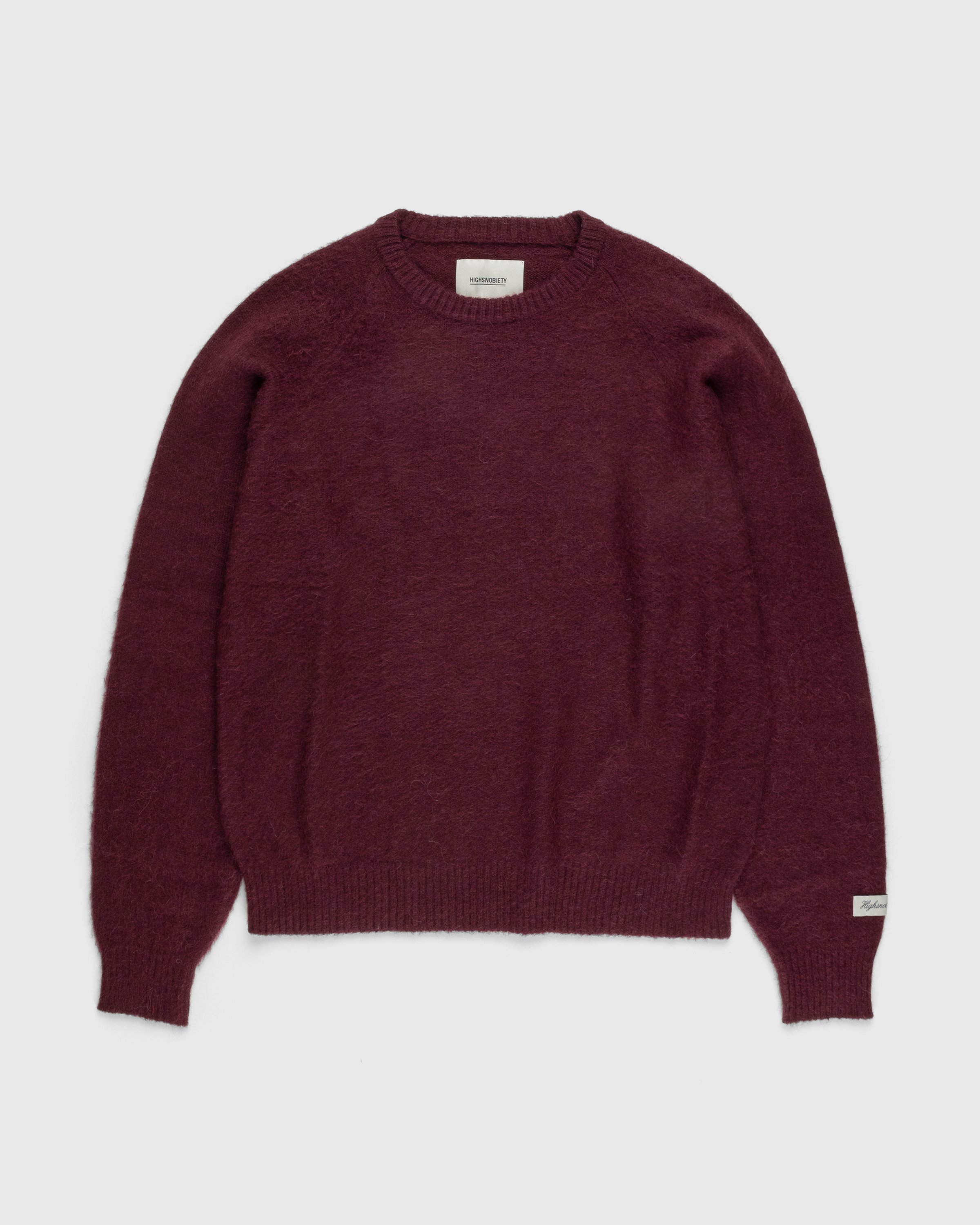 Highsnobiety - Alpaca Raglan Sweater Burgundy - Clothing - Red - Image 1