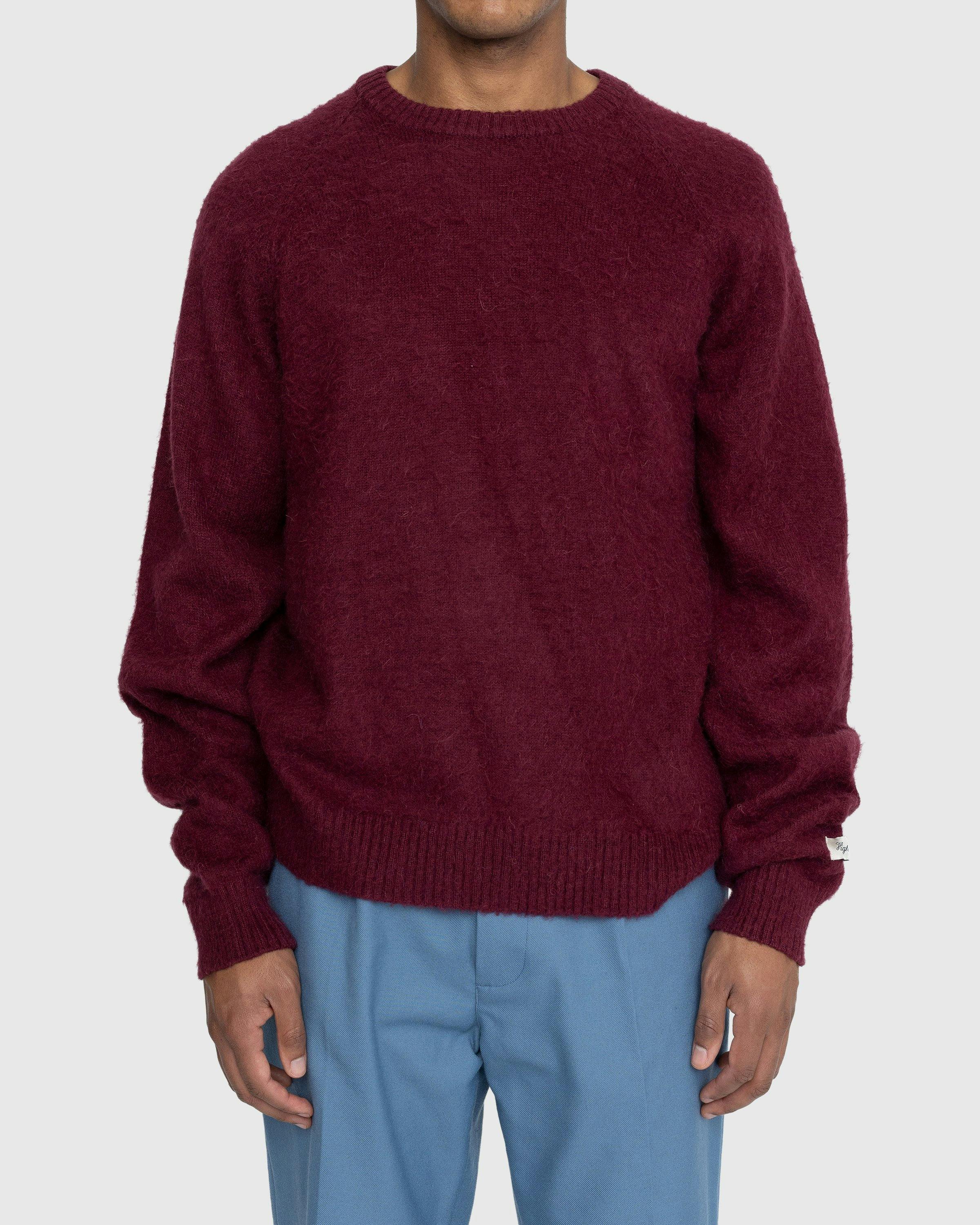 Highsnobiety - Alpaca Raglan Sweater Burgundy - Clothing - Red - Image 2