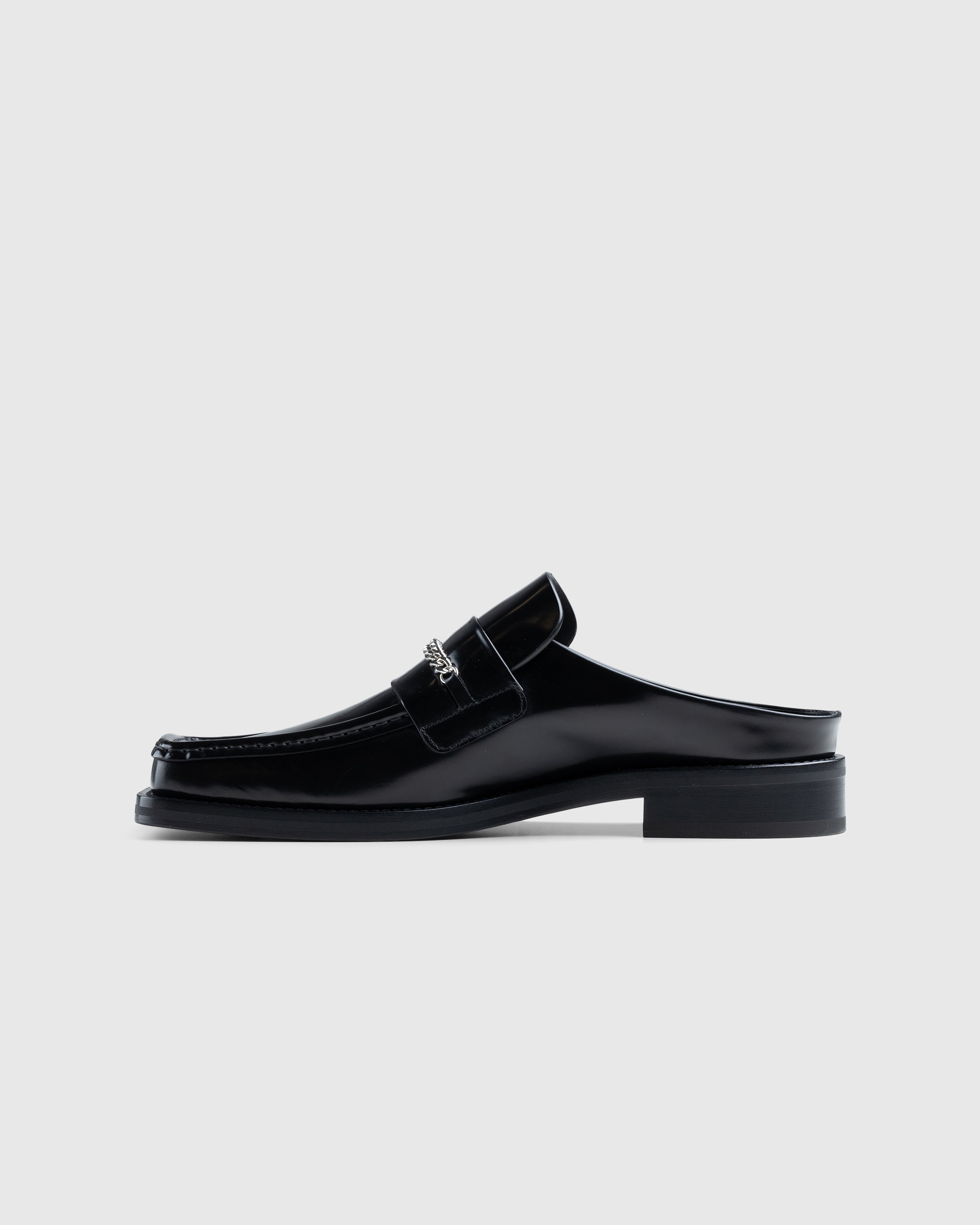 Martine Rose - Square Toe Mule High Shine Black - Footwear - Black - Image 2