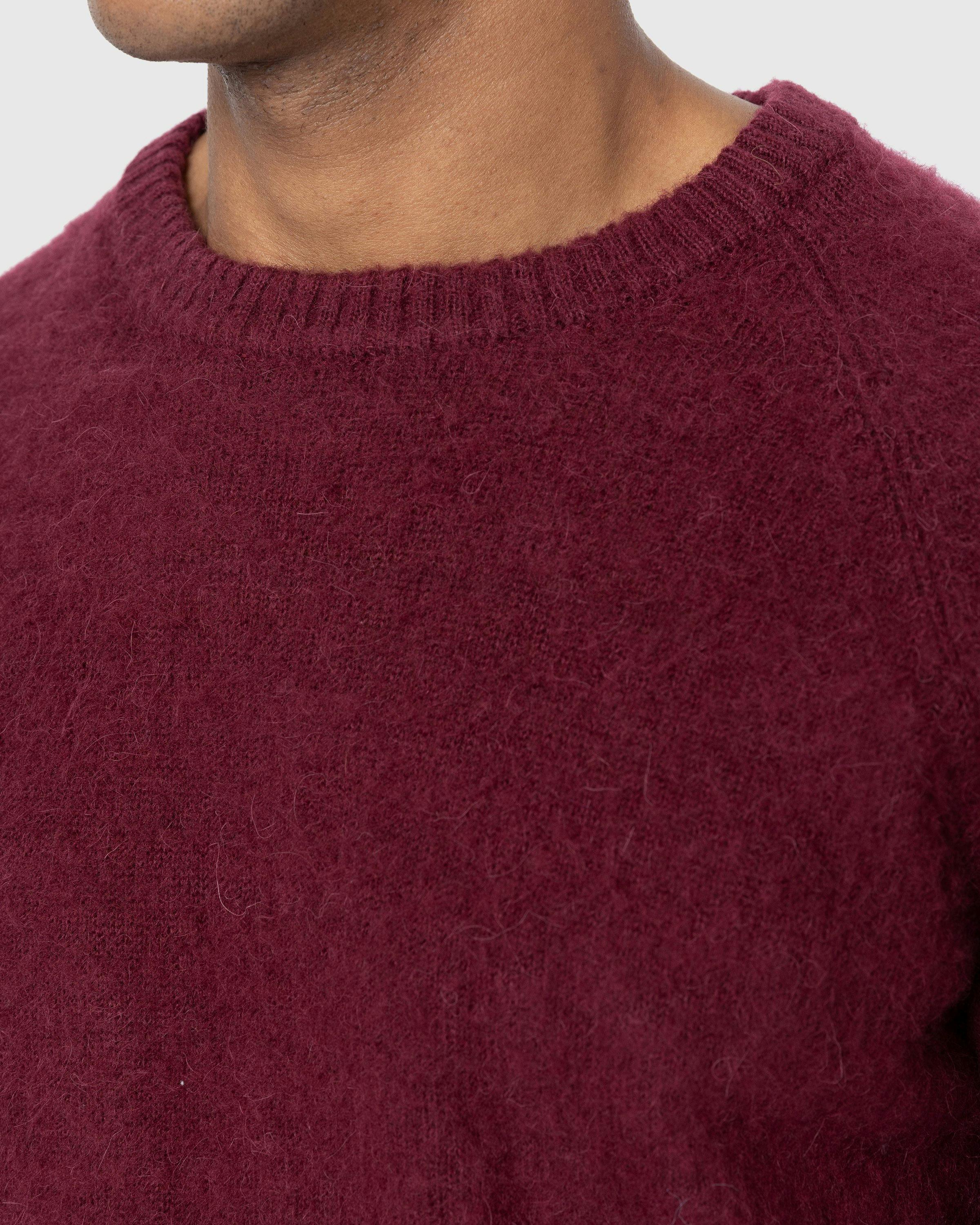 Highsnobiety - Alpaca Raglan Sweater Burgundy - Clothing - Red - Image 5