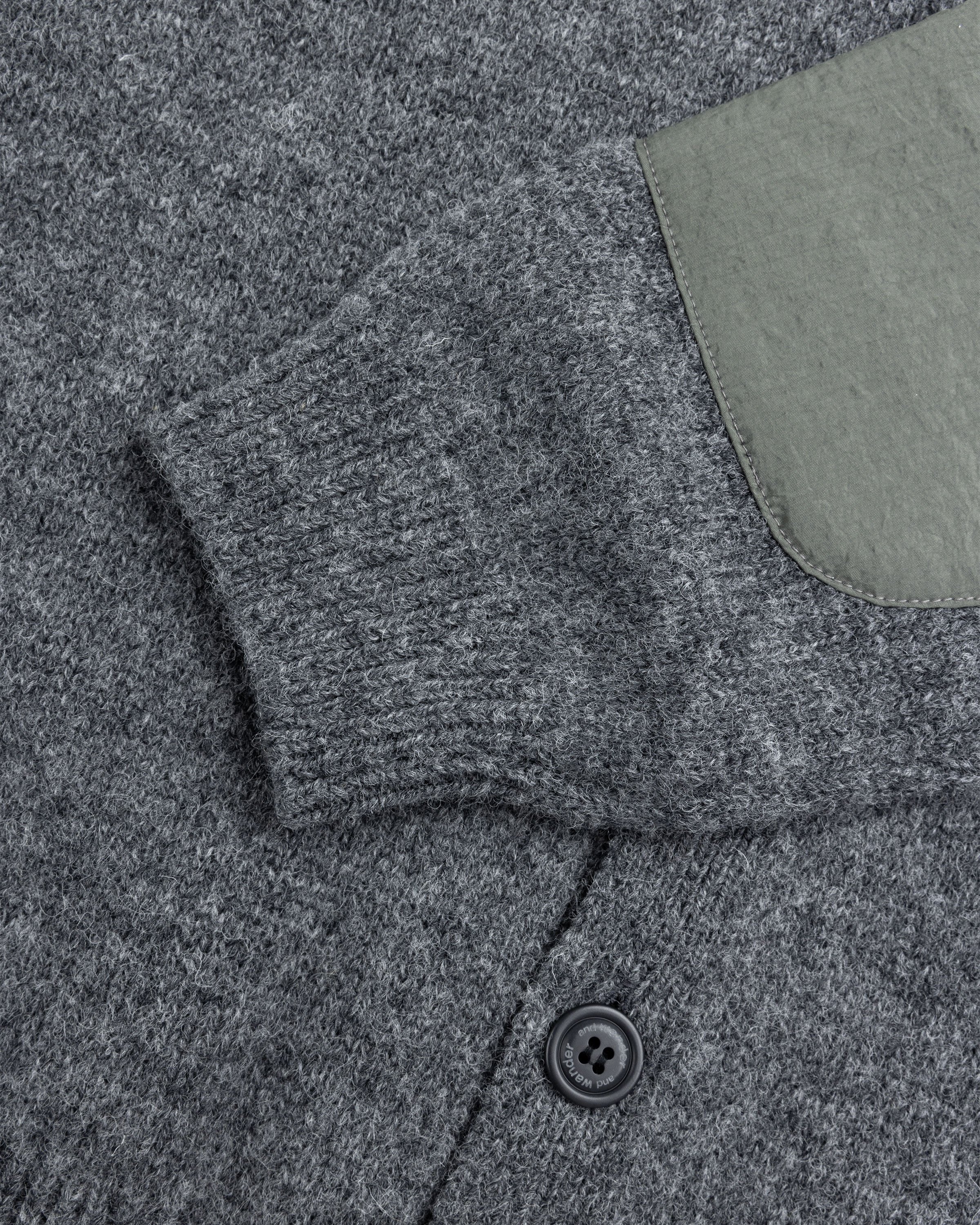 And Wander - Shetland Wool Cardigan Grey - Clothing - Grey - Image 6