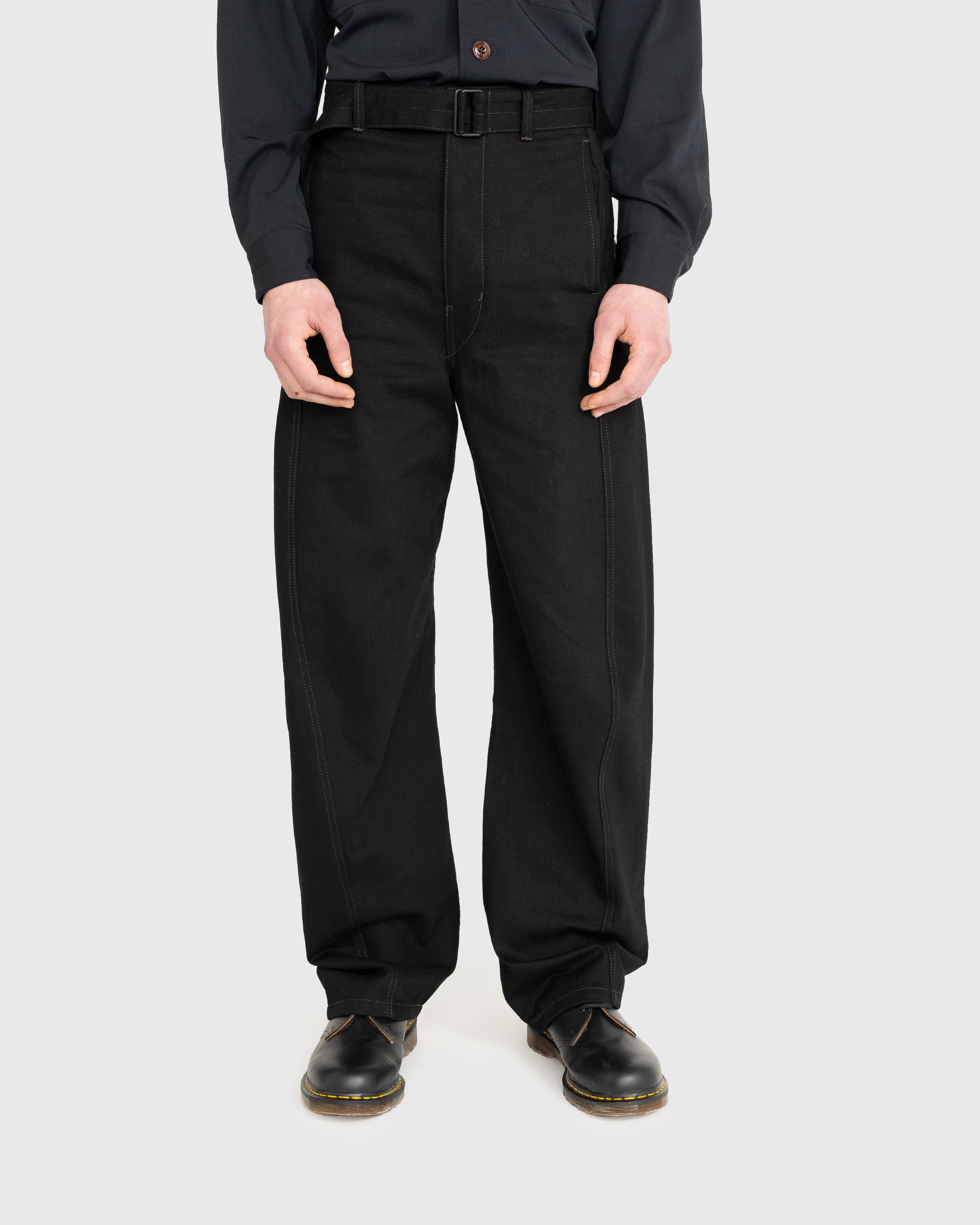 Lemaire - Twisted Belted Pants Black - Clothing - Black - Image 2