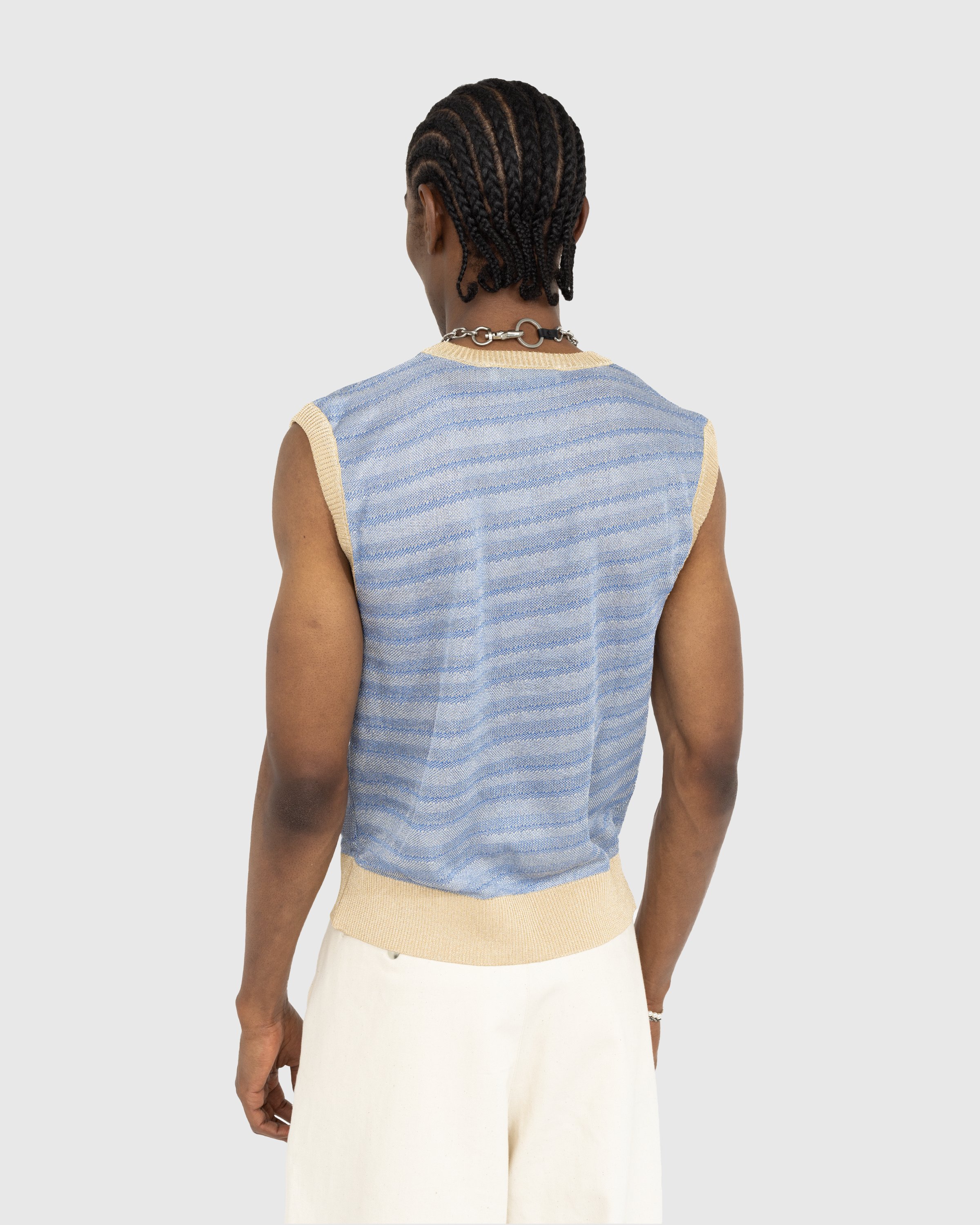 Our Legacy - Knitted Vest Cartoon Static Stripe - Clothing - Purple - Image 3