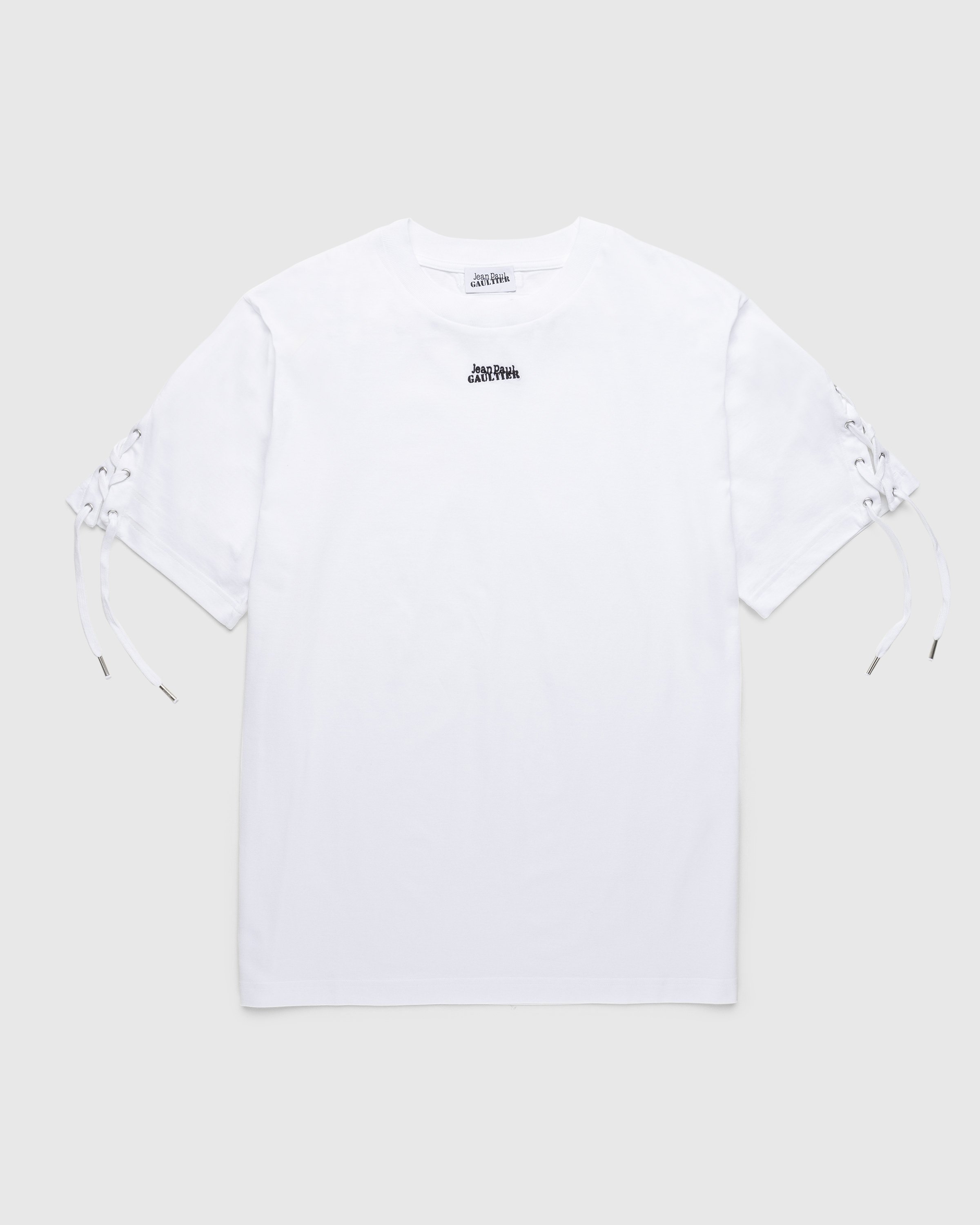Jean Paul Gaultier - Oversize Laced T-Shirt White - Clothing - White - Image 1