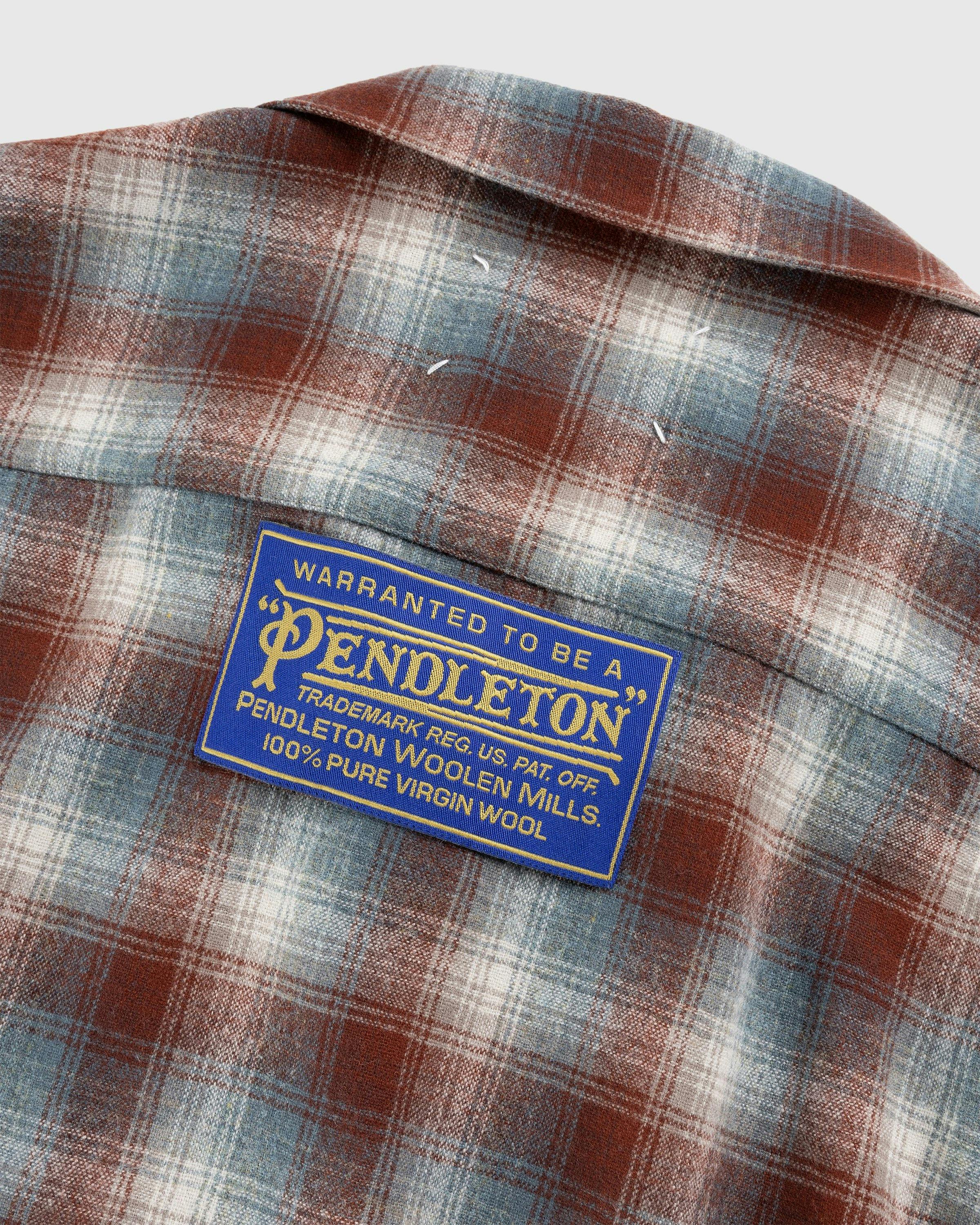 Maison Margiela - Oversized Check Wool Button-Down Shirt Multi - Clothing - Pink - Image 6