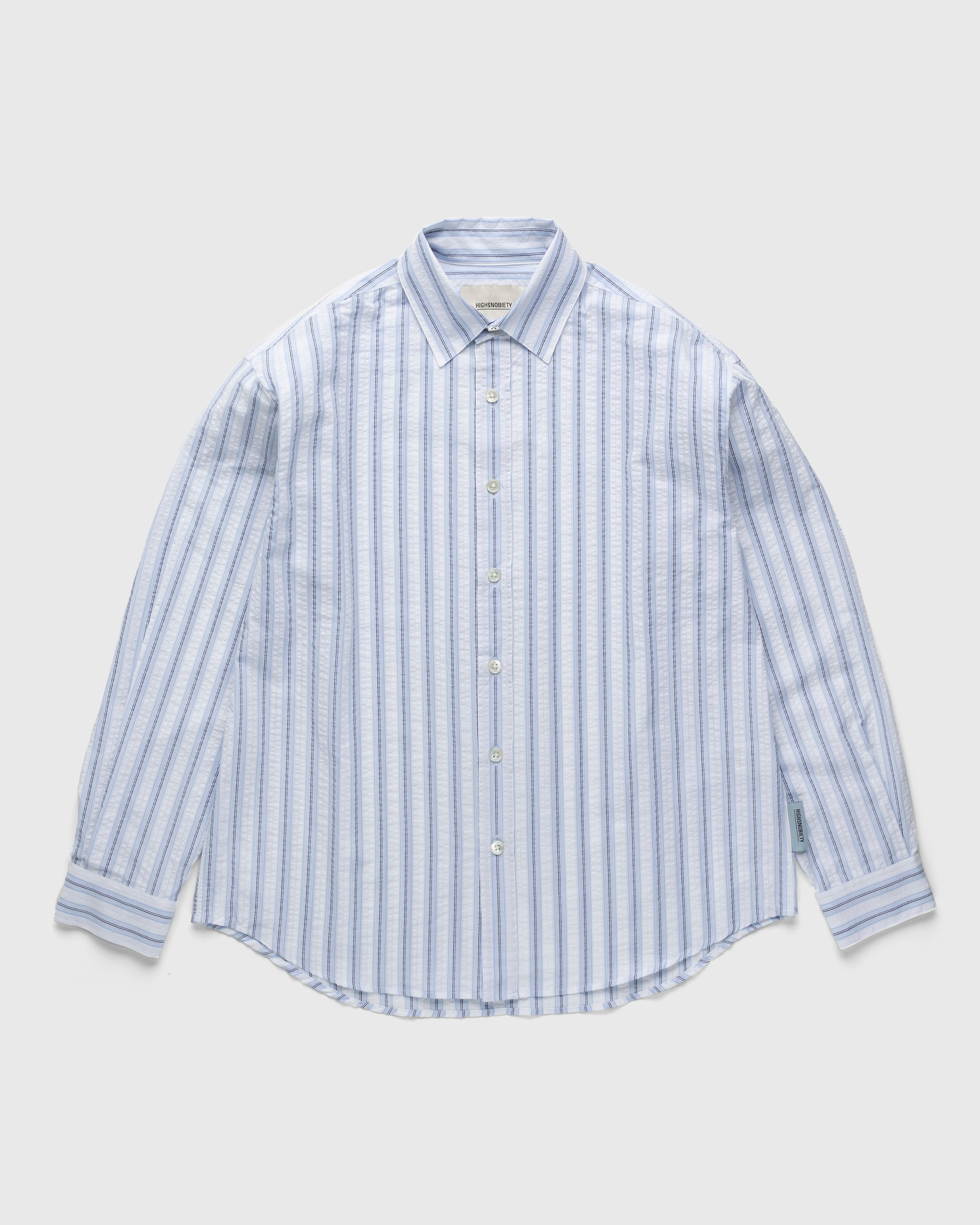 Highsnobiety - Ripple Stripe LS Shirt - Clothing - White - Image 1