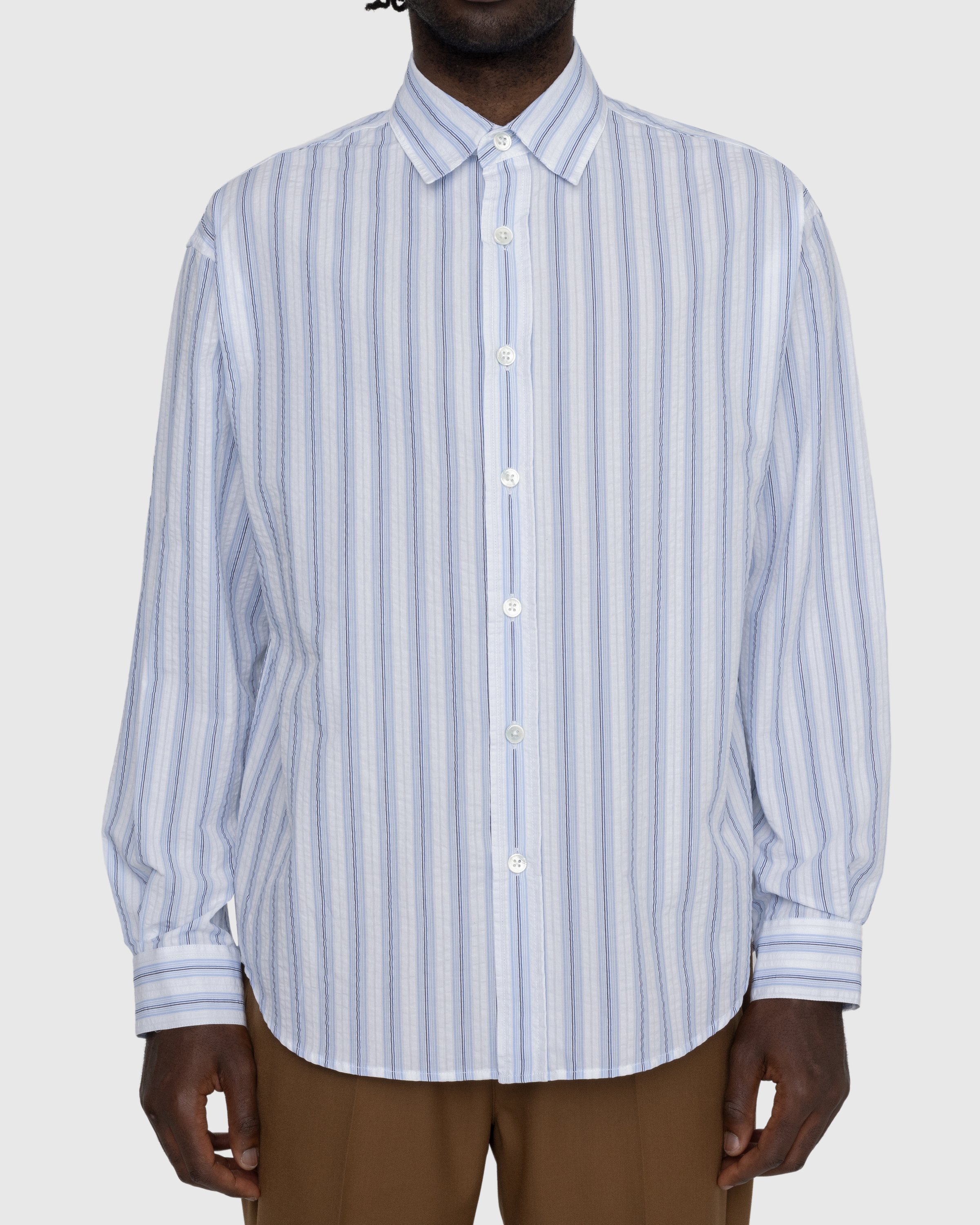 Highsnobiety - Ripple Stripe LS Shirt - Clothing - White - Image 2