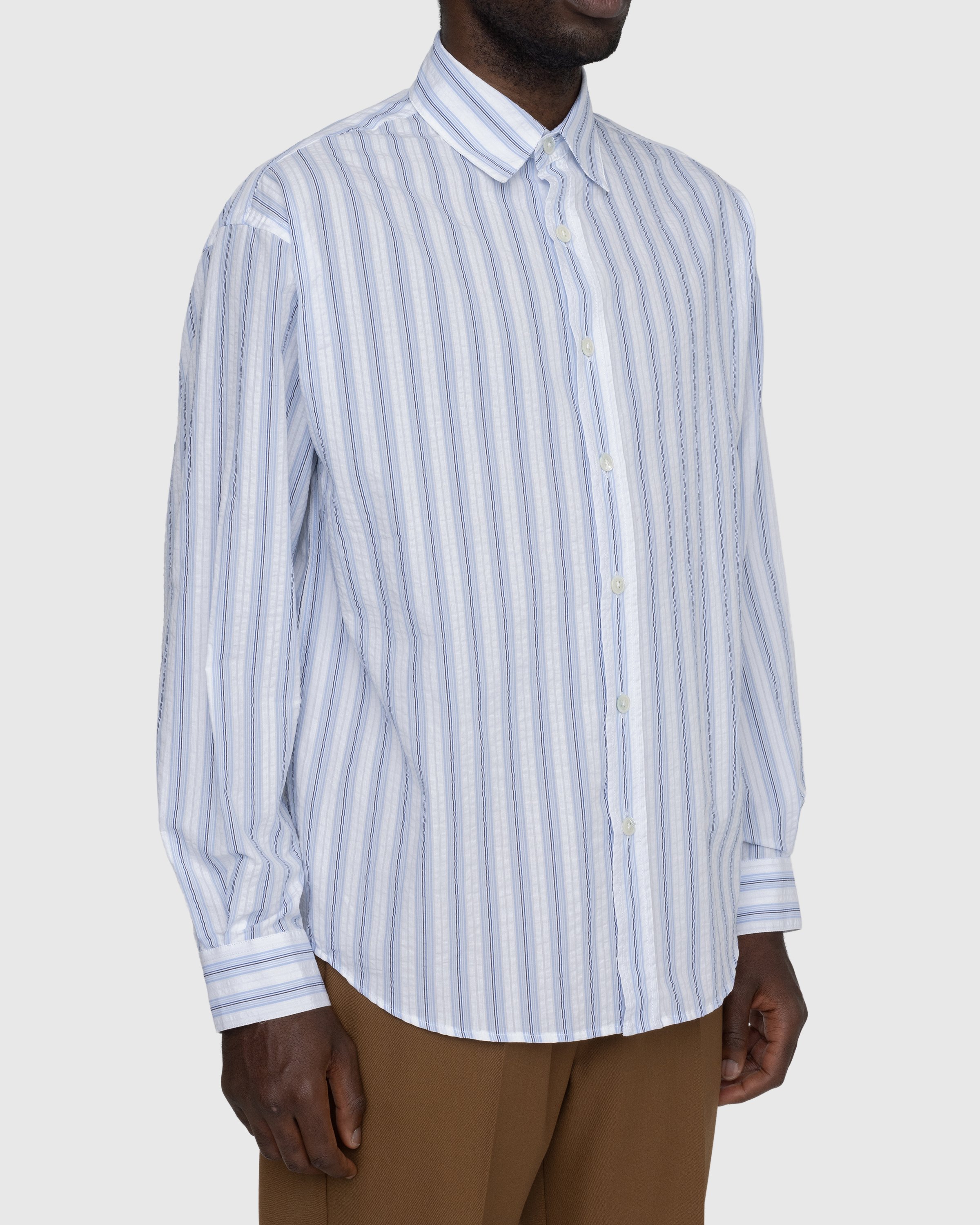 Highsnobiety - Ripple Stripe LS Shirt - Clothing - White - Image 4